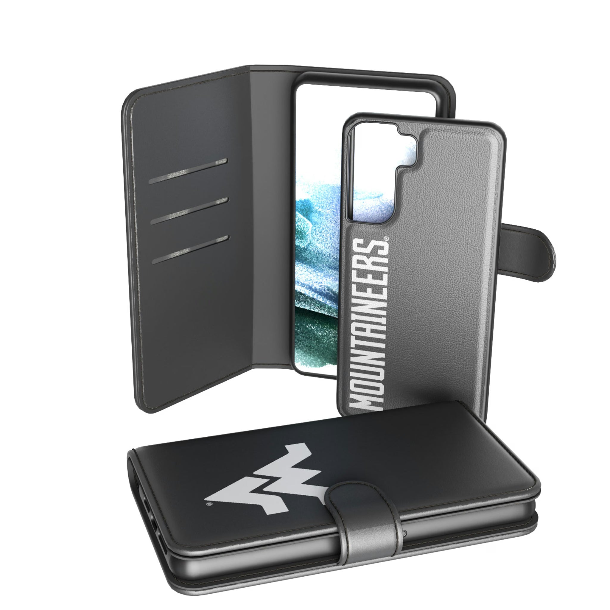 West Virginia University Mountaineers Monocolor Tilt Galaxy Wallet Phone Case for Samsung Galaxy