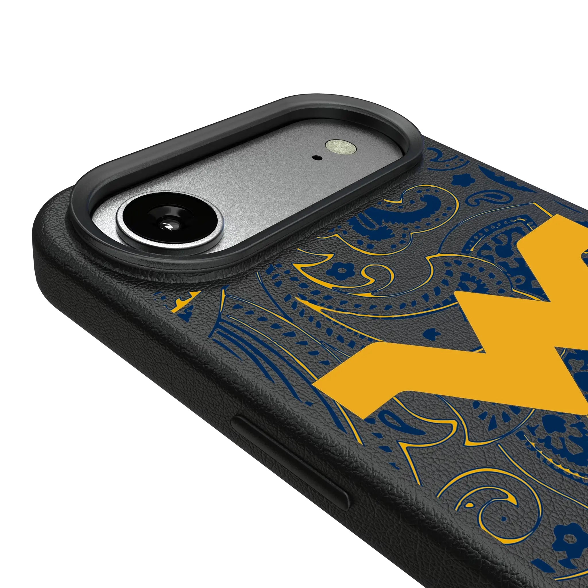 West Virginia University Mountaineers Paisley iPhone MagSafe Compatible Phone Case for Apple iPhone - Detail#Device_iPhone Air