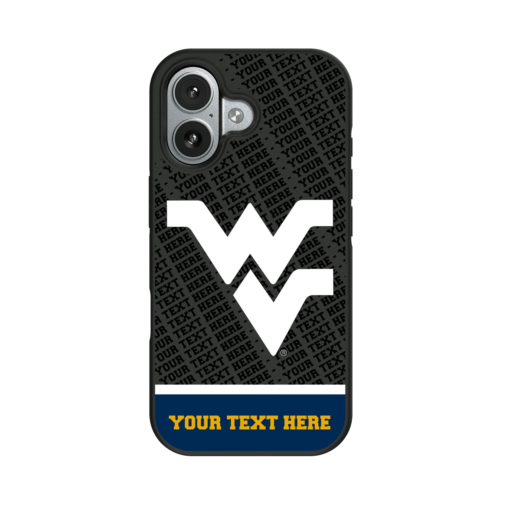 West Virginia University Mountaineers Personalized EndZone Plus iPhone Bump Phone Case for Apple iPhone#Device_iPhone 17