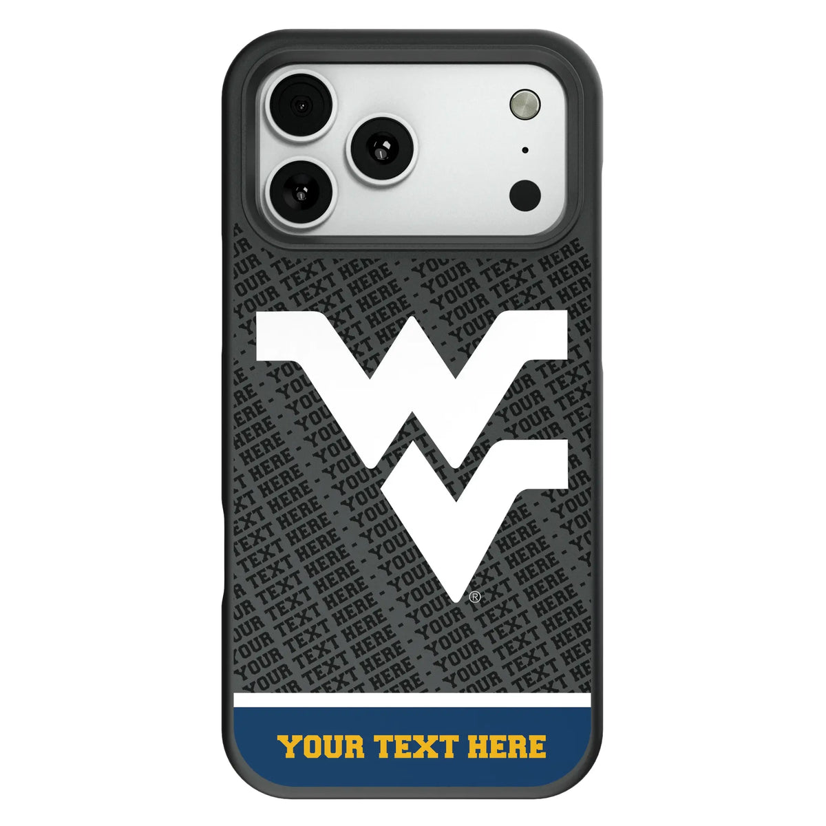 West Virginia University Mountaineers Personalized EndZone Plus Bump Phone Case for Apple iPhone