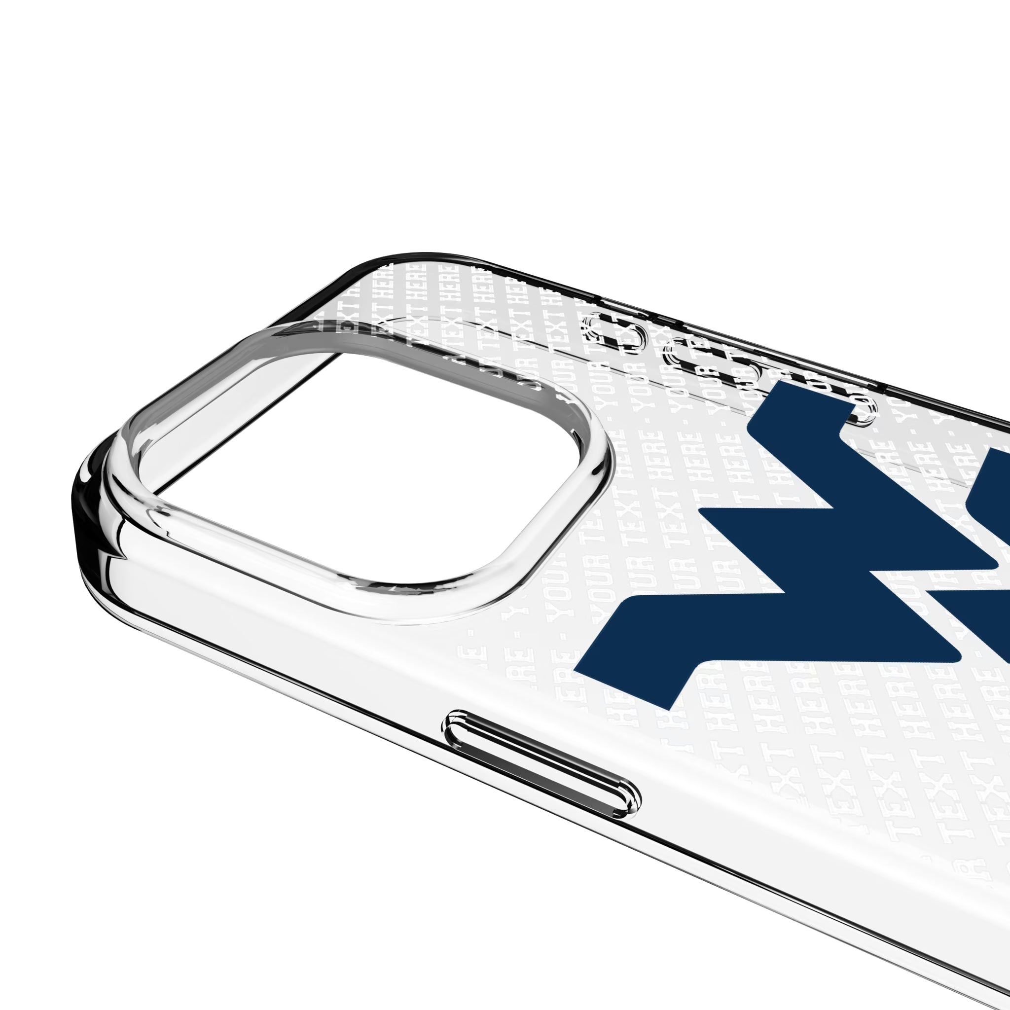 West Virginia University Mountaineers Personalized EndZone Plus iPhone Clear Phone Case for Apple iPhone - Detail