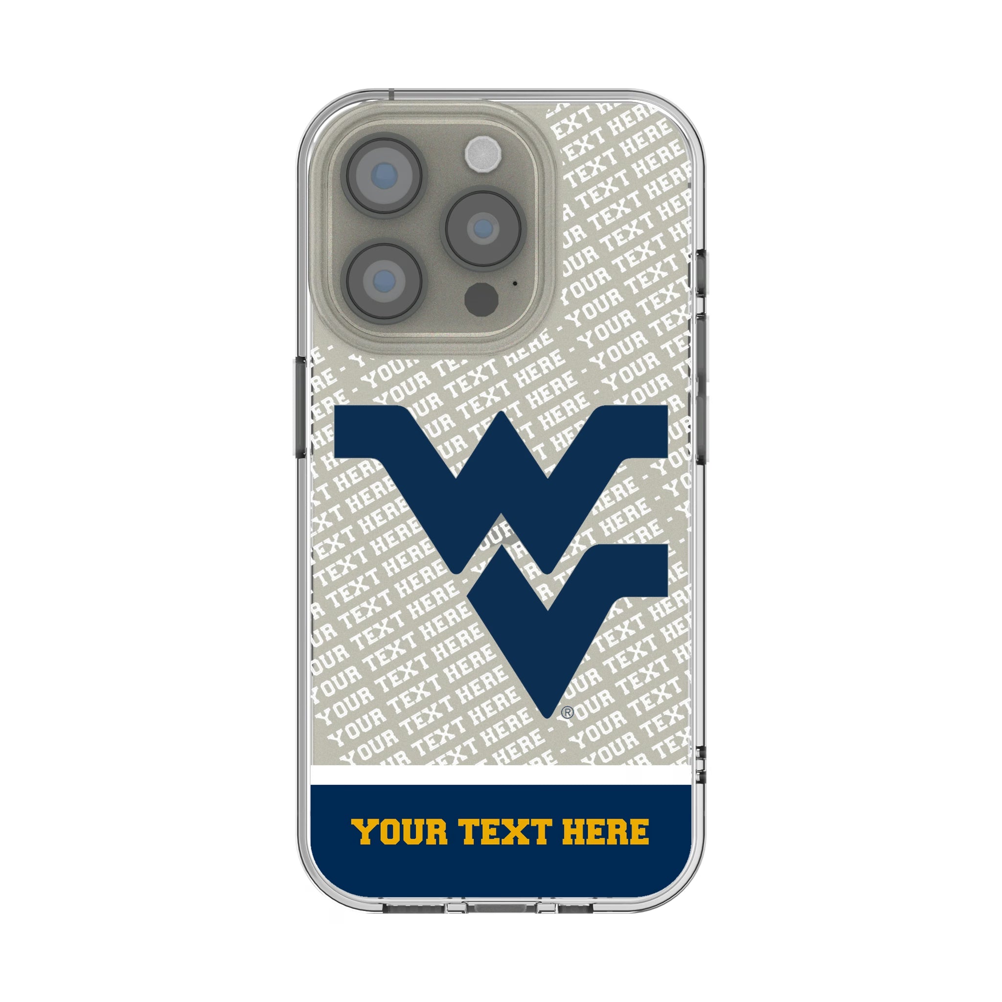 West Virginia University Mountaineers Personalized EndZone Plus iPhone Clear Phone Case for Apple iPhone