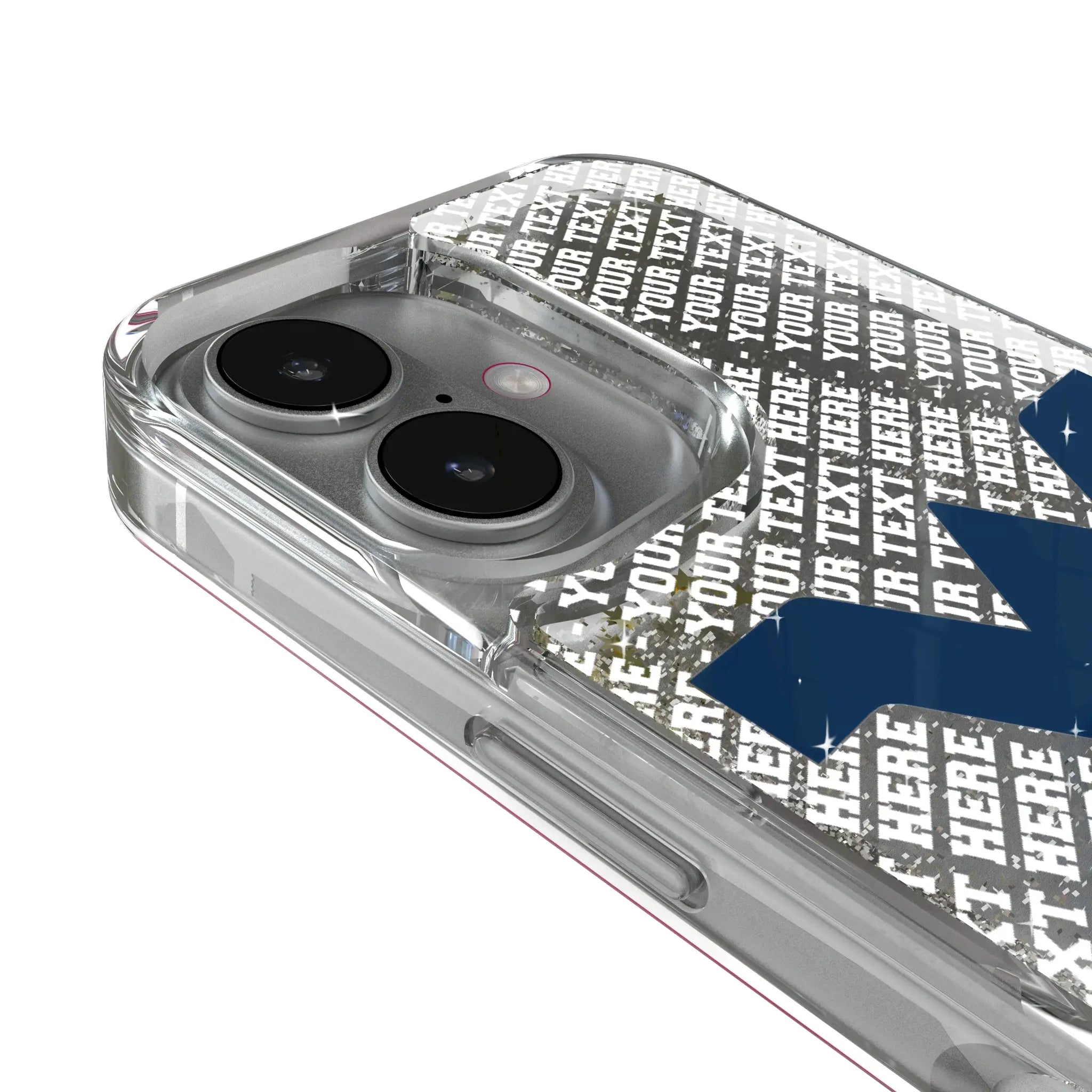 West Virginia University Mountaineers Personalized EndZone Plus iPhone Glitter Phone Case for Apple iPhone - Detail