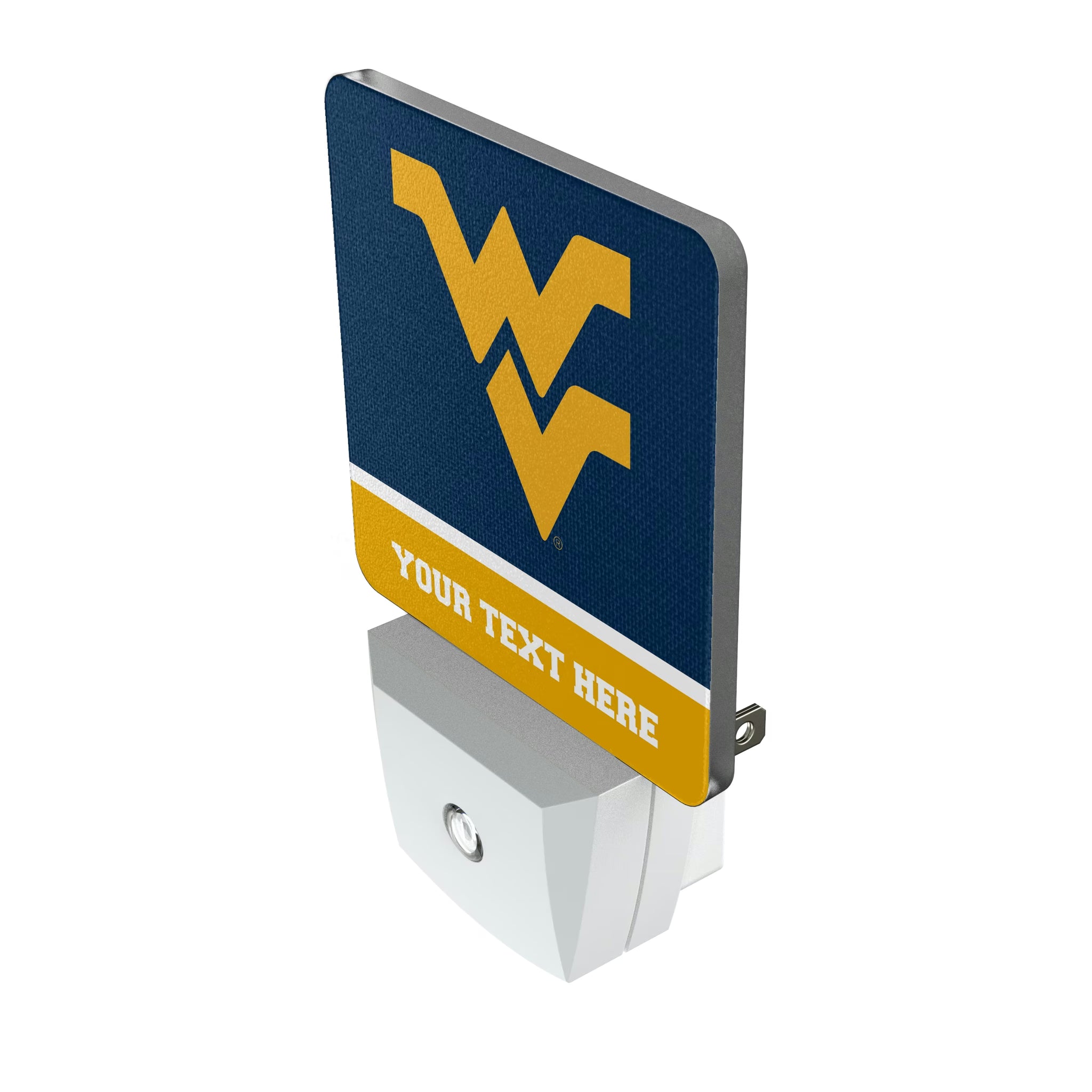 West Virginia University Mountaineers Personalized Endzone Solid Night Light 2-Pack - Isometric View