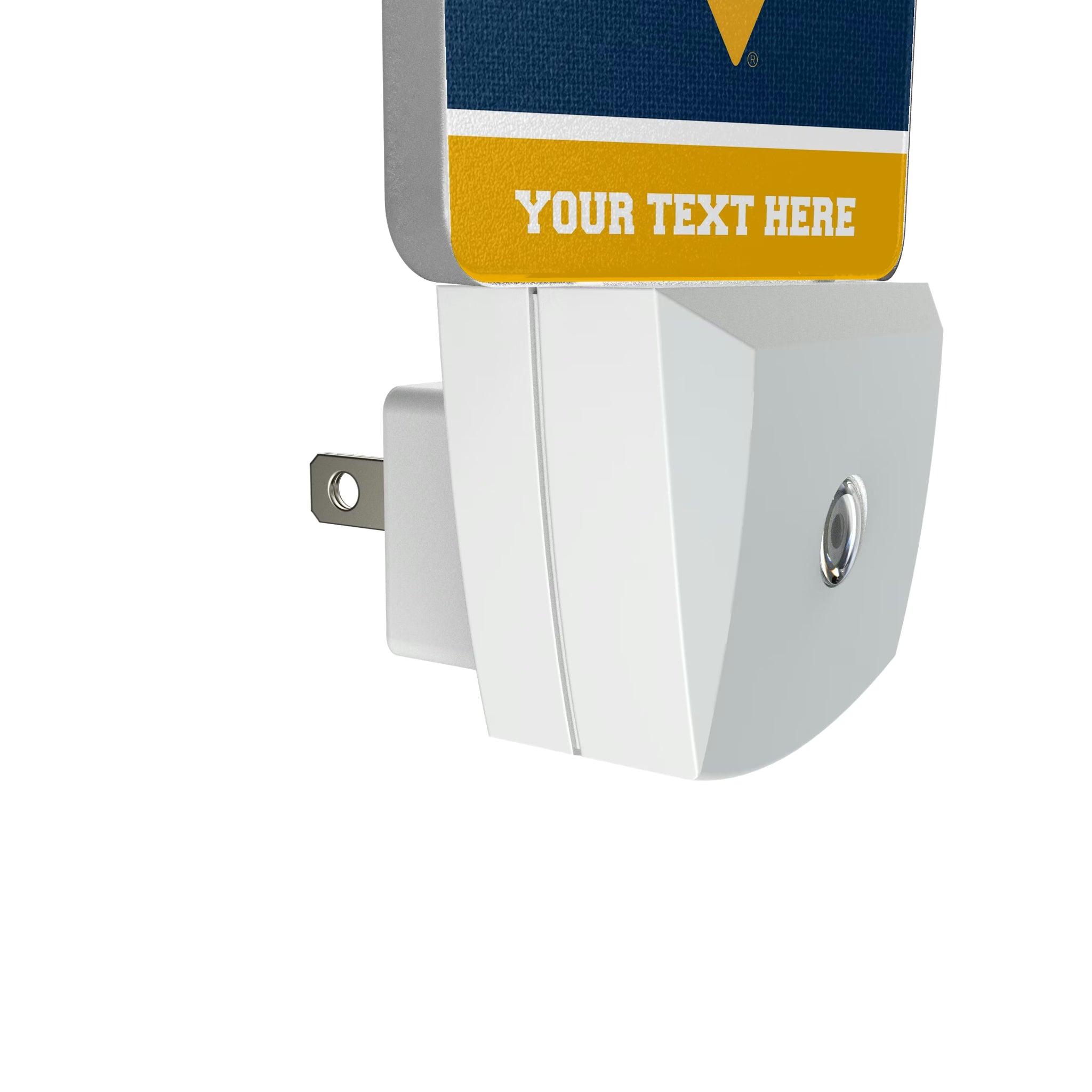 West Virginia University Mountaineers Personalized Endzone Solid Night Light 2-Pack - Detail
