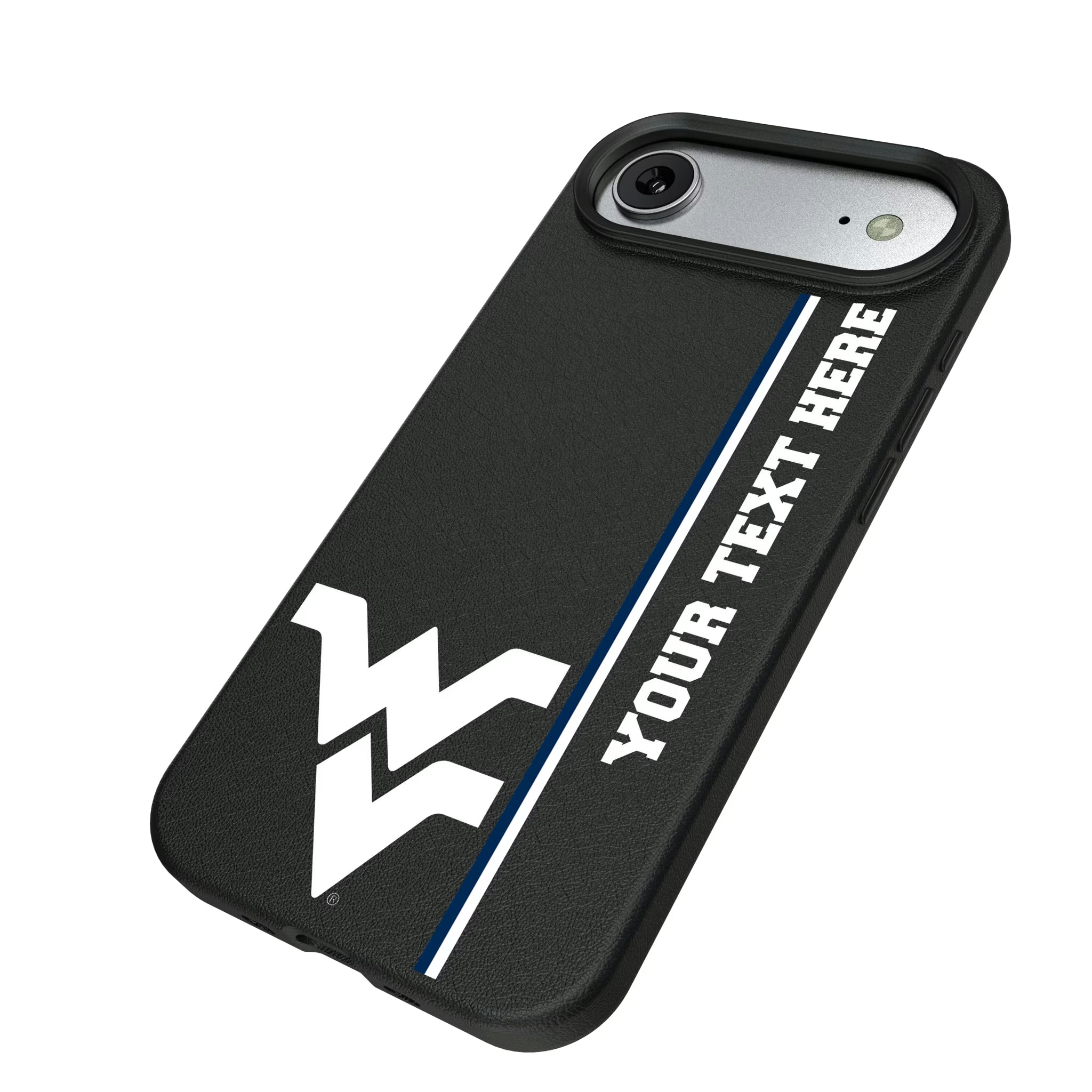 West Virginia University Mountaineers Personalized Sidebard iPhone MagSafe Compatible Phone Case for Apple iPhone - Isometric View#Device_iPhone Air