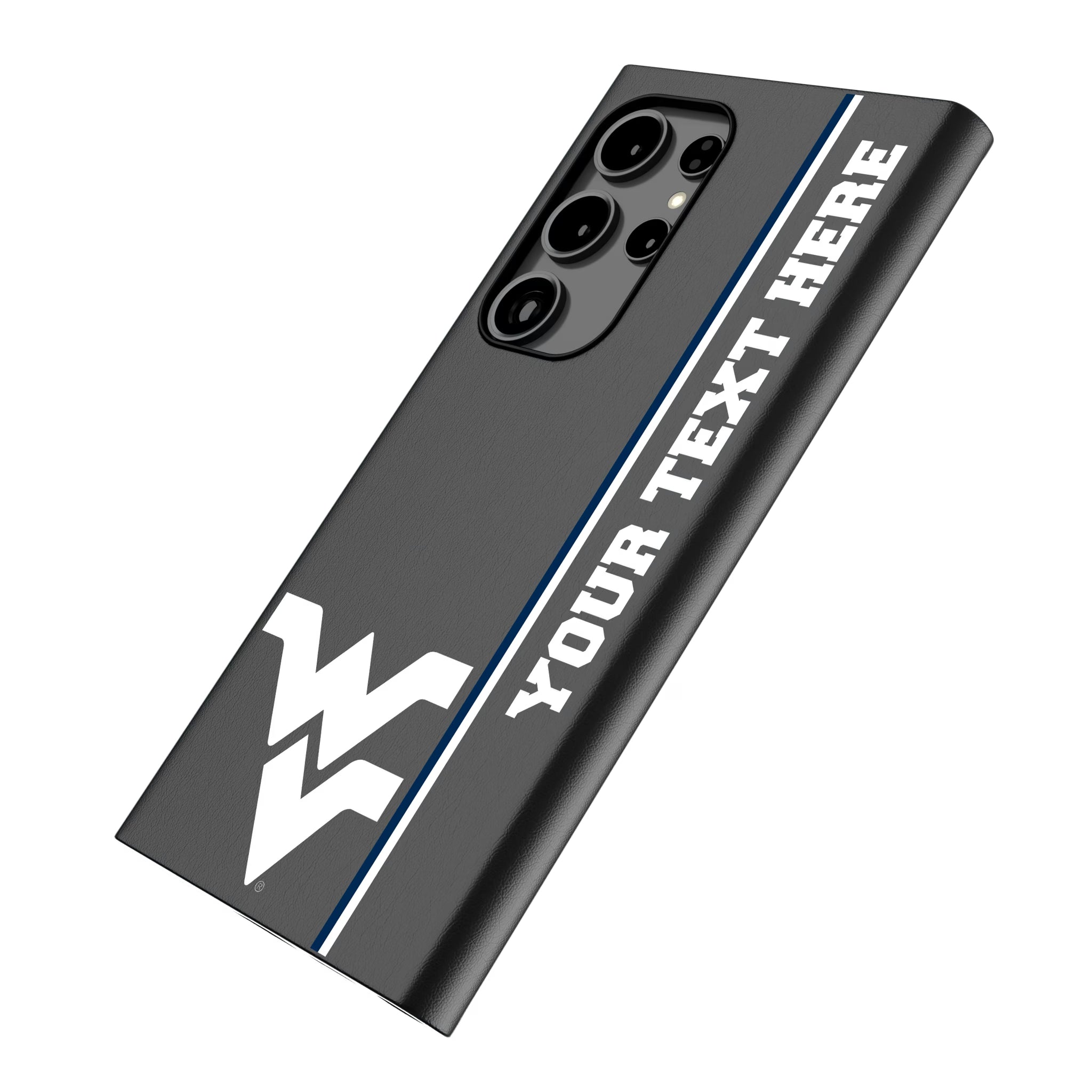 West Virginia University Mountaineers Personalized Sidebard Galaxy MagSafe Compatible Phone Case for Samsung Galaxy - Isometric View