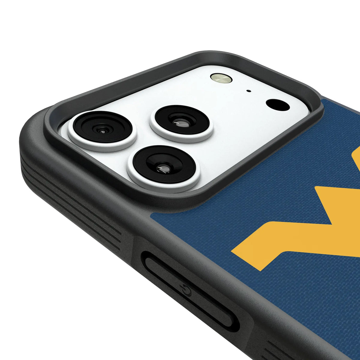 West Virginia University Mountaineers Personalized Stripe iPhone Bump Phone Case for Apple iPhone - Detail#Device_iPhone 18 Pro Max