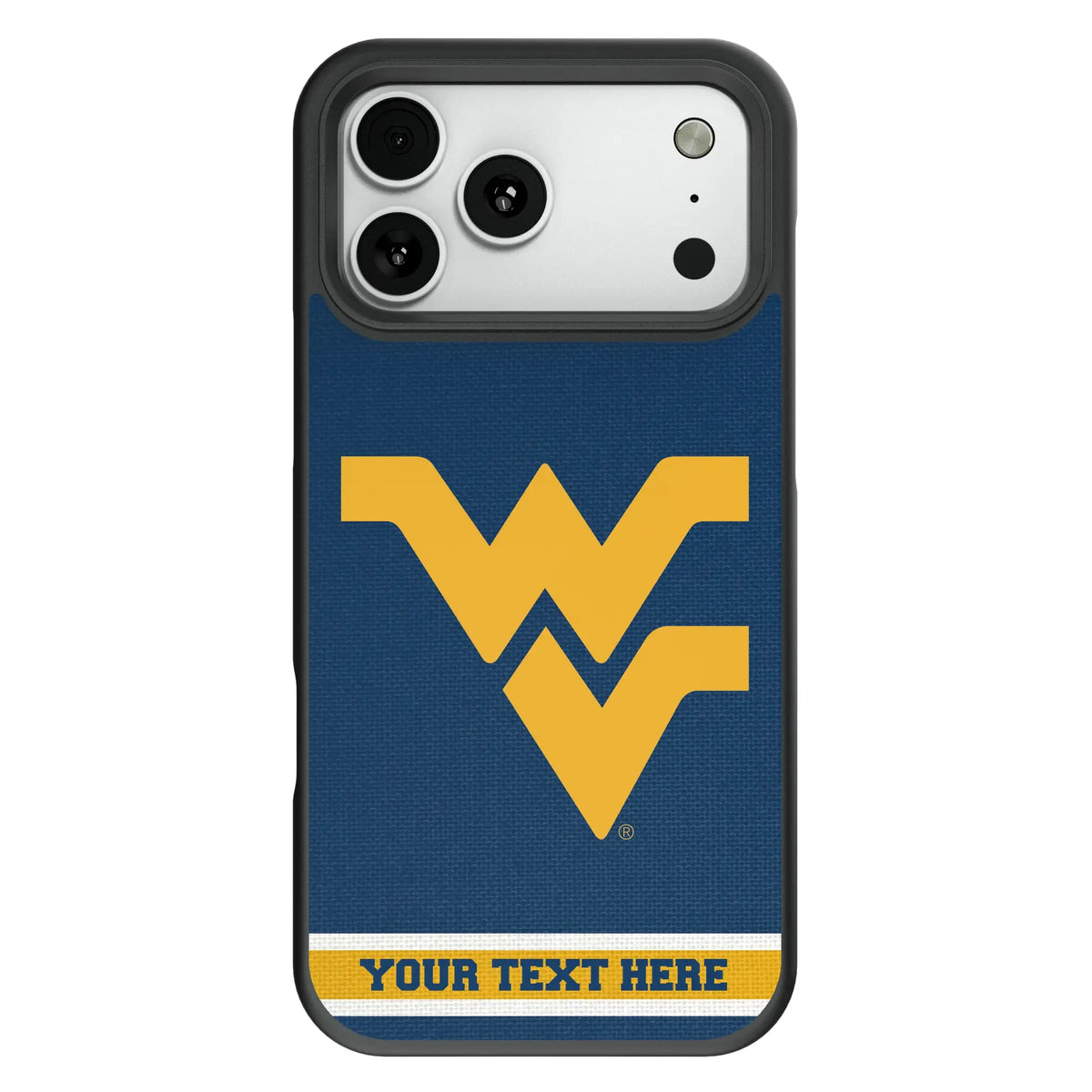 West Virginia University Mountaineers Personalized Stripe Bump Phone Case for Apple iPhone