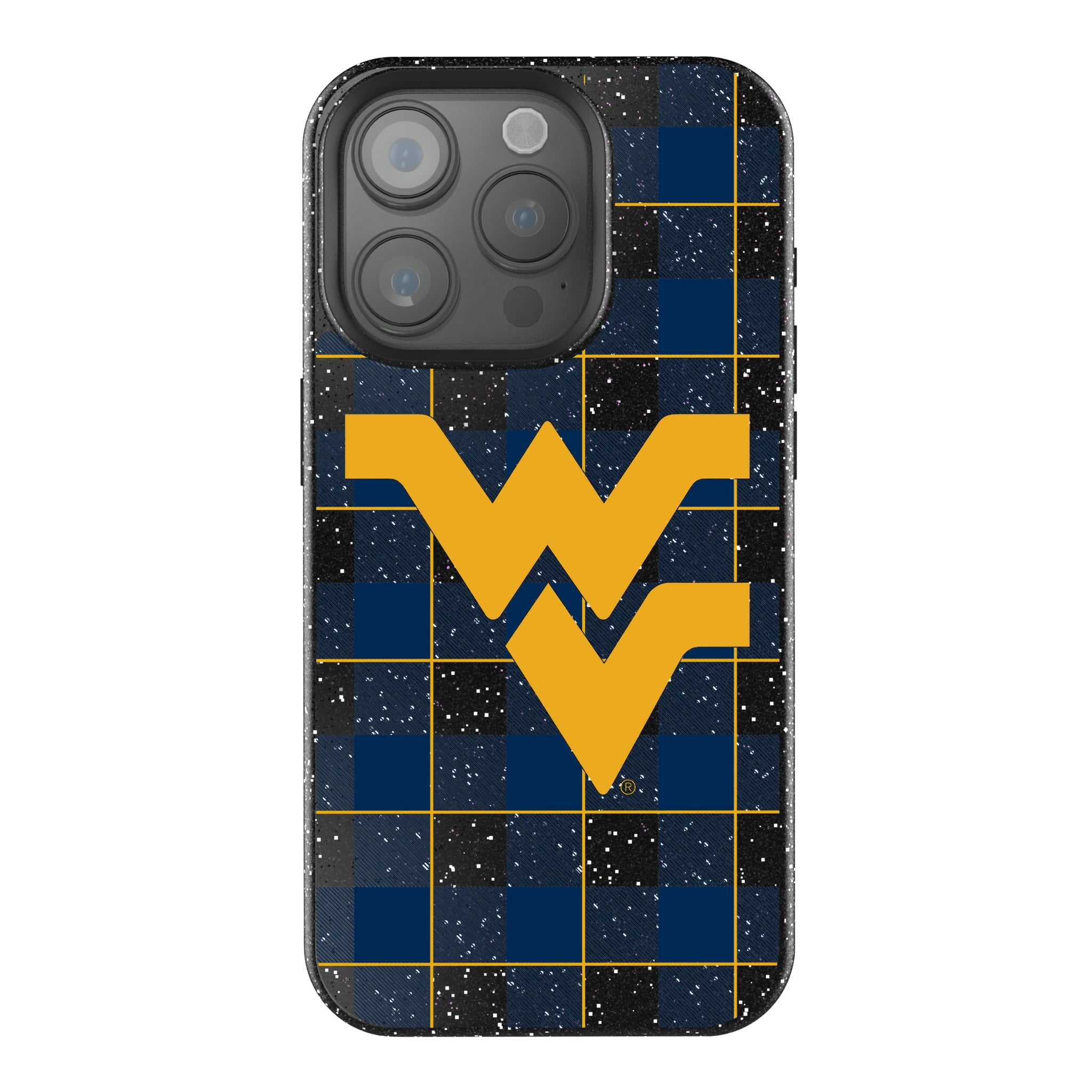 West Virginia University Mountaineers Plaid iPhone Bling Phone Case for Apple iPhone