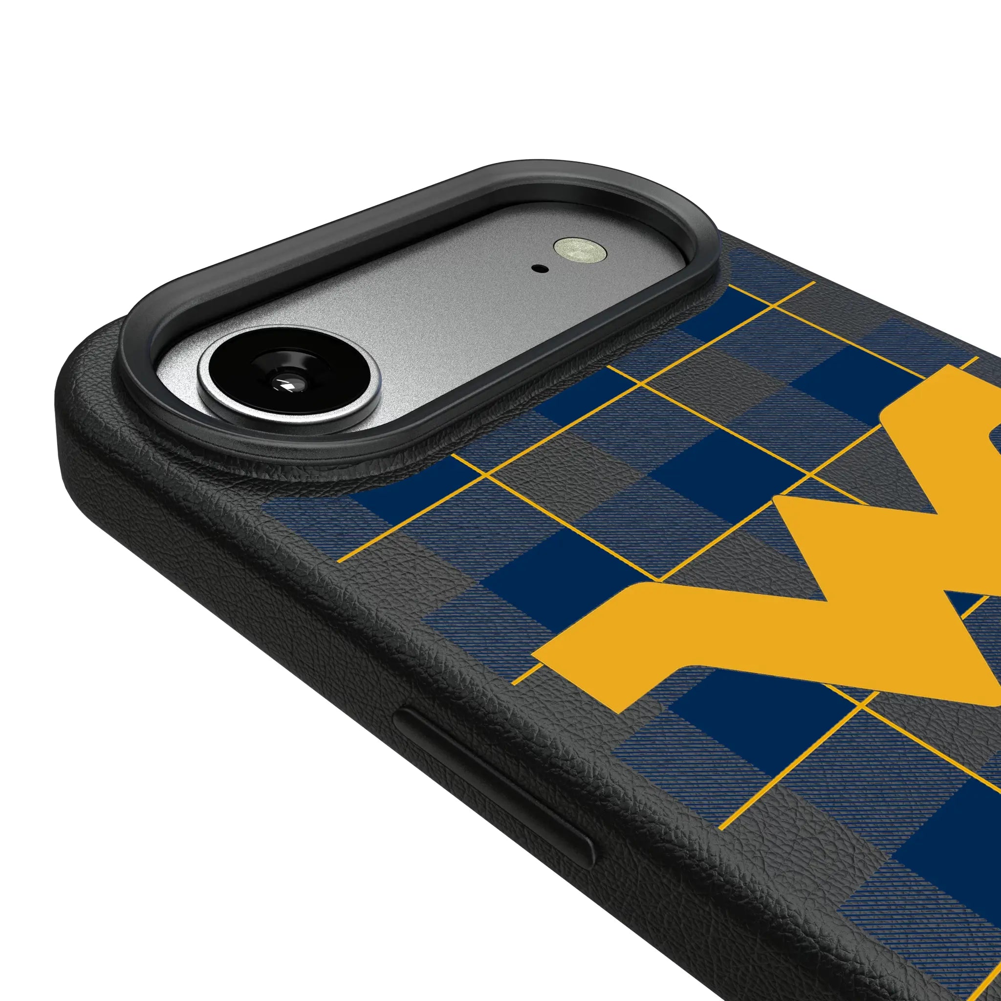 West Virginia University Mountaineers Plaid iPhone MagSafe Compatible Phone Case for Apple iPhone - Detail#Device_iPhone Air