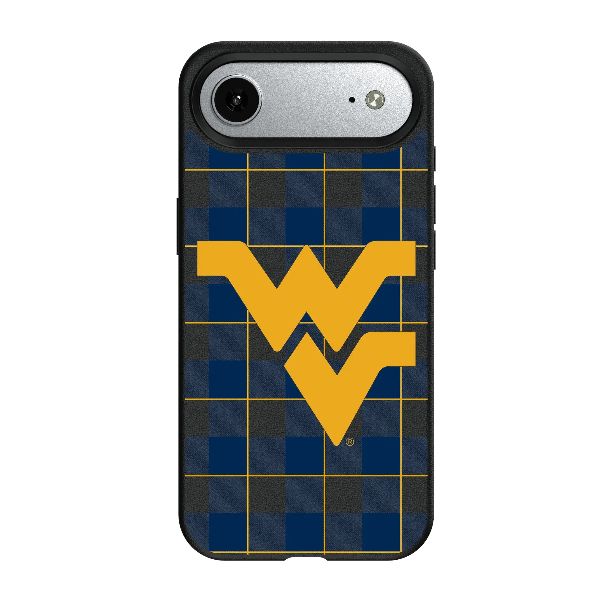 West Virginia University Mountaineers Plaid iPhone MagSafe Compatible Phone Case for Apple iPhone#Device_iPhone Air