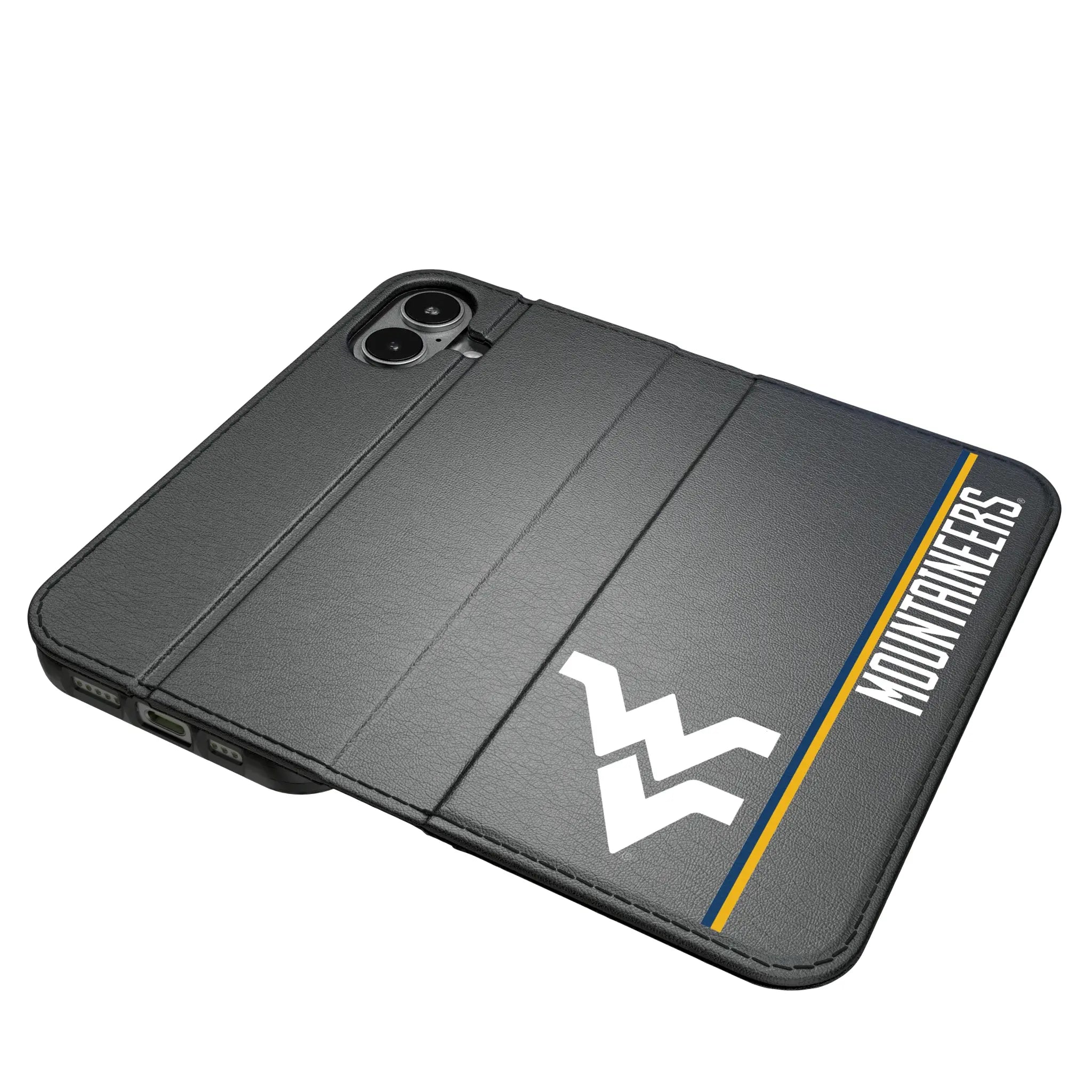 West Virginia University Mountaineers Sidebar iPhone Folio Phone Case for Apple iPhone#Device_iPhone 17