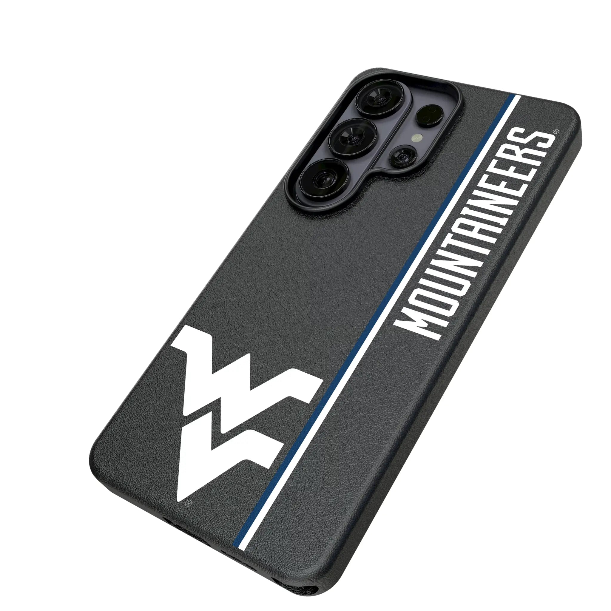 West Virginia University Mountaineers Sidebar Galaxy MagSafe Compatible Phone Case for Samsung Galaxy - Isometric View#Device_Galaxy S26 Ultra