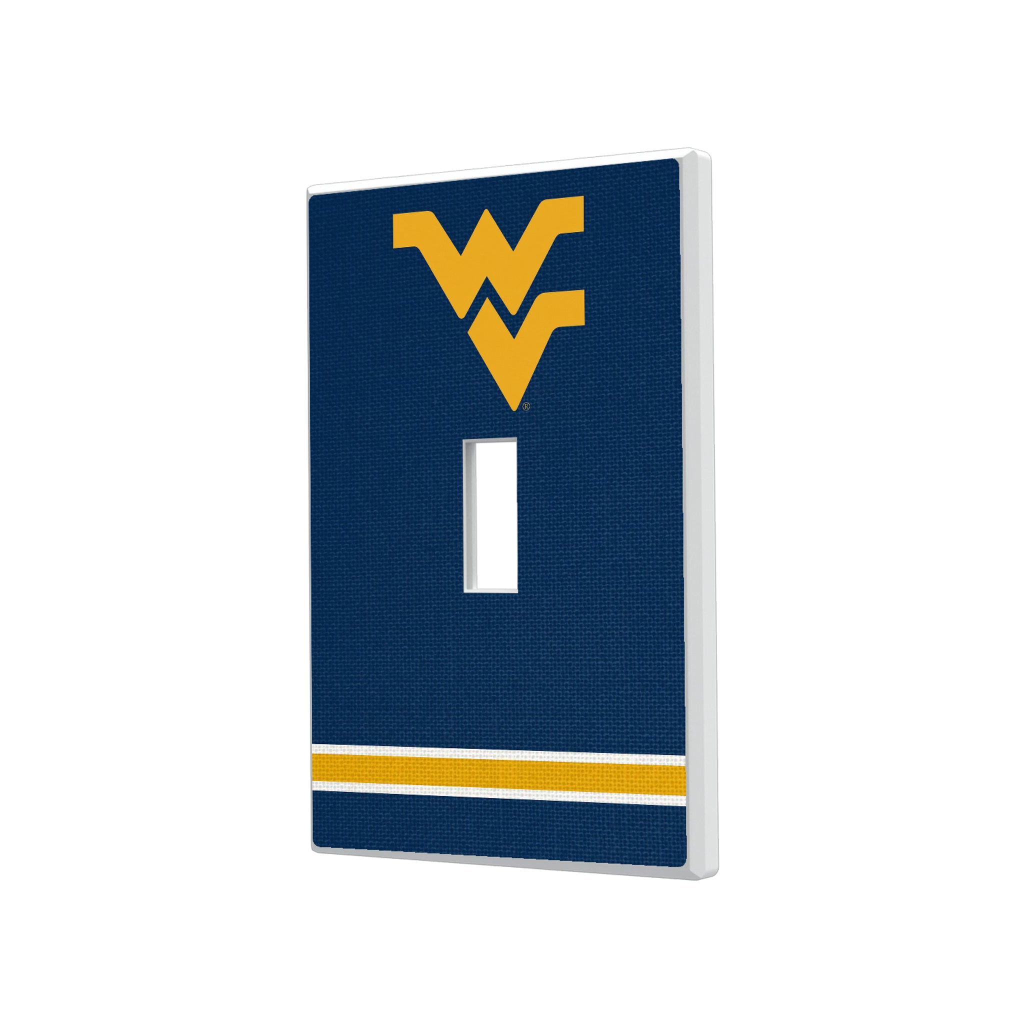 West Virginia University Mountaineers Stripe Hidden-Screw Light Switch Plate#Style_Single Toggle