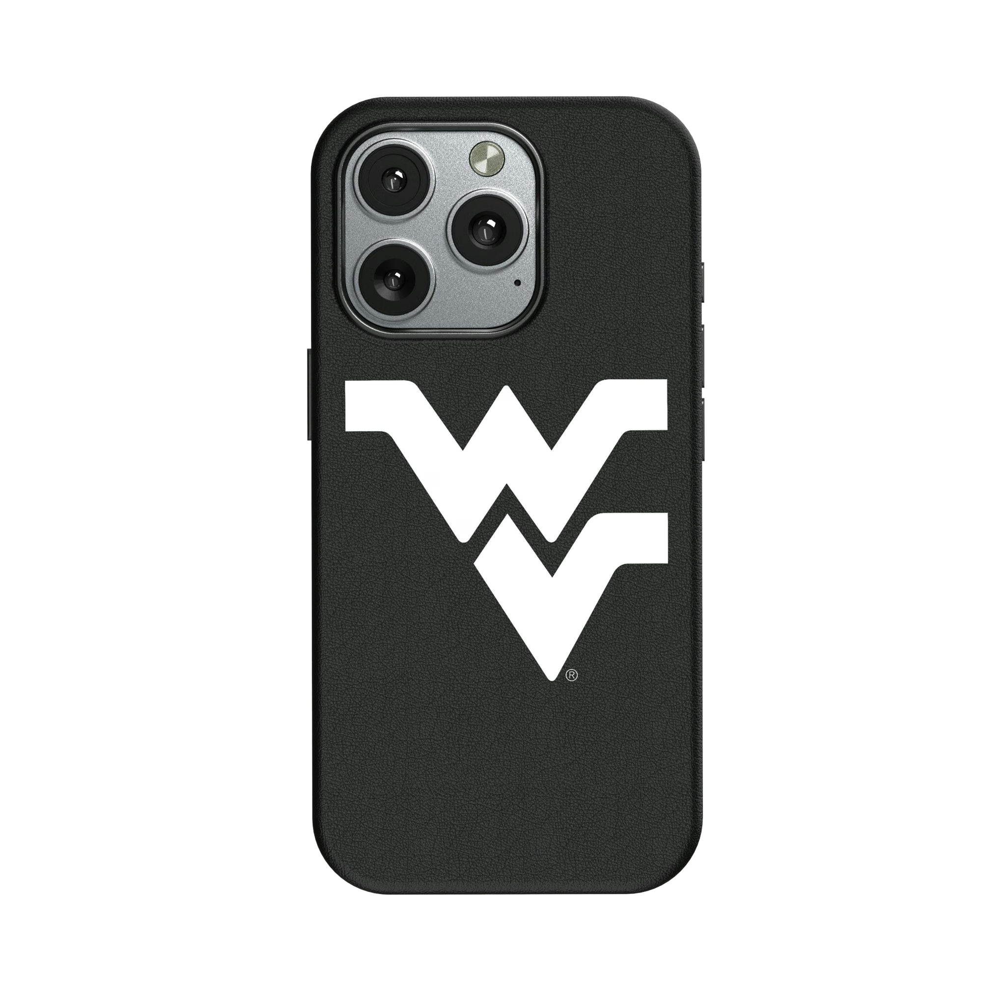 West Virginia University Mountaineers Text Backdrop iPhone MagSafe Compatible Phone Case for Apple iPhone