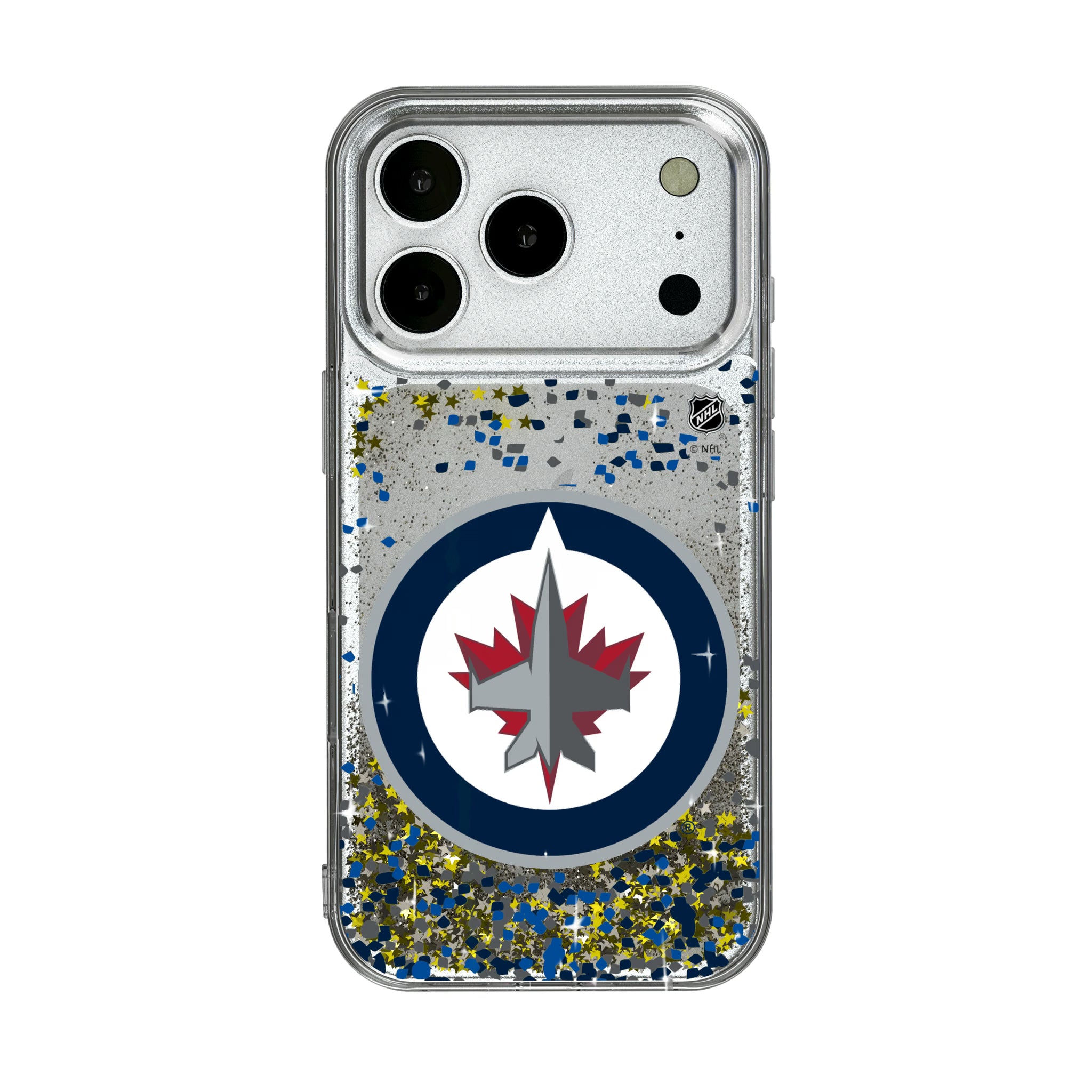Winnipeg Jets Confetti iPhone Glitter Phone Case for Apple iPhone