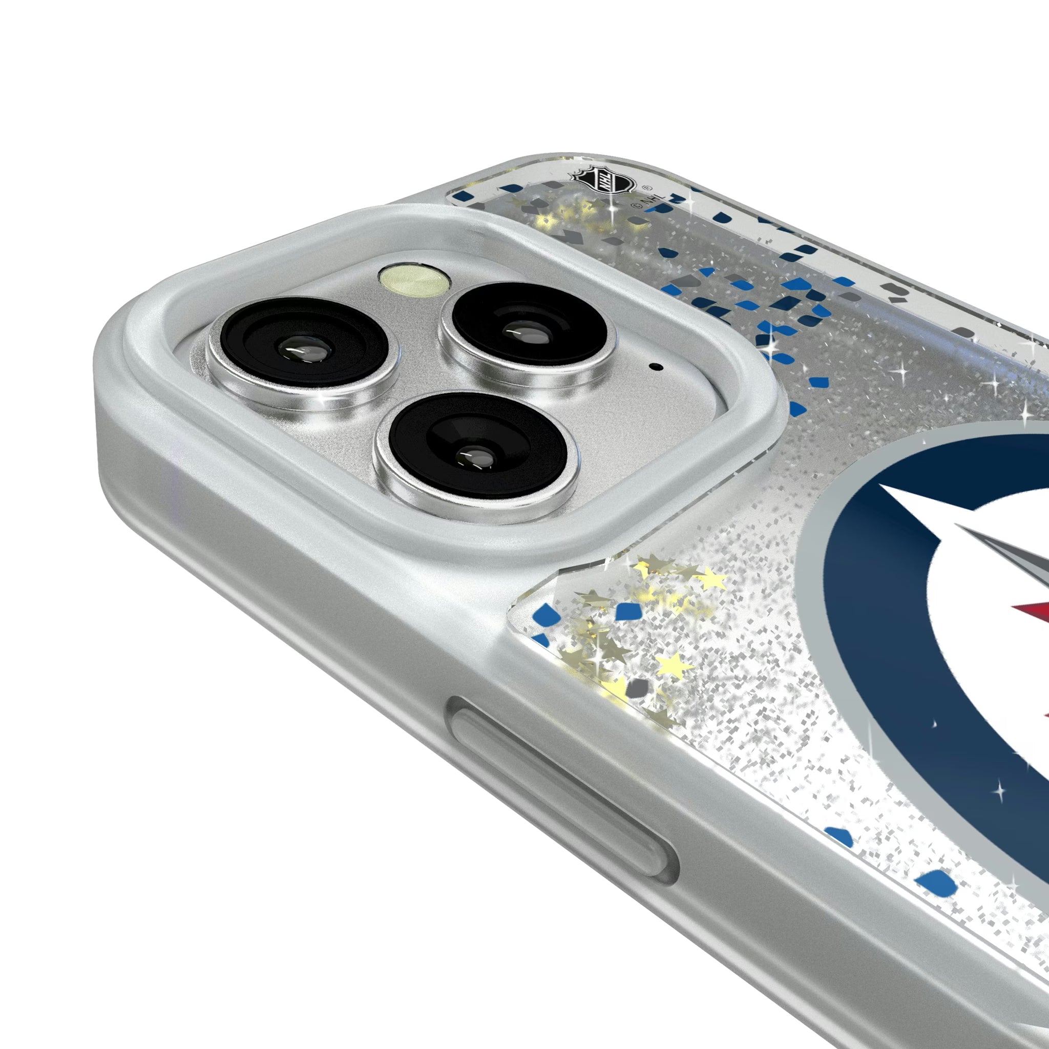 Winnipeg Jets Confetti iPhone Glitter Phone Case for Apple iPhone - Detail#Device_iPhone 16 Pro
