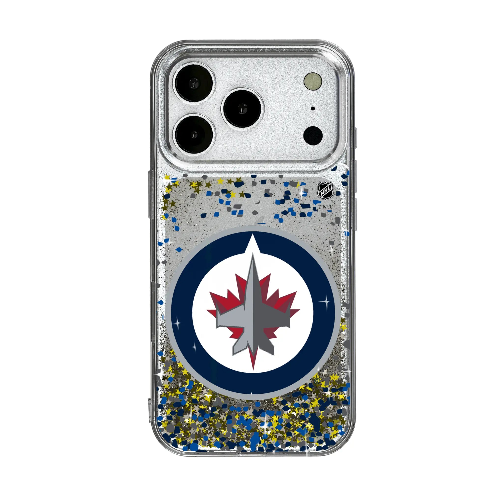 Winnipeg Jets Confetti iPhone Glitter Phone Case for Apple iPhone