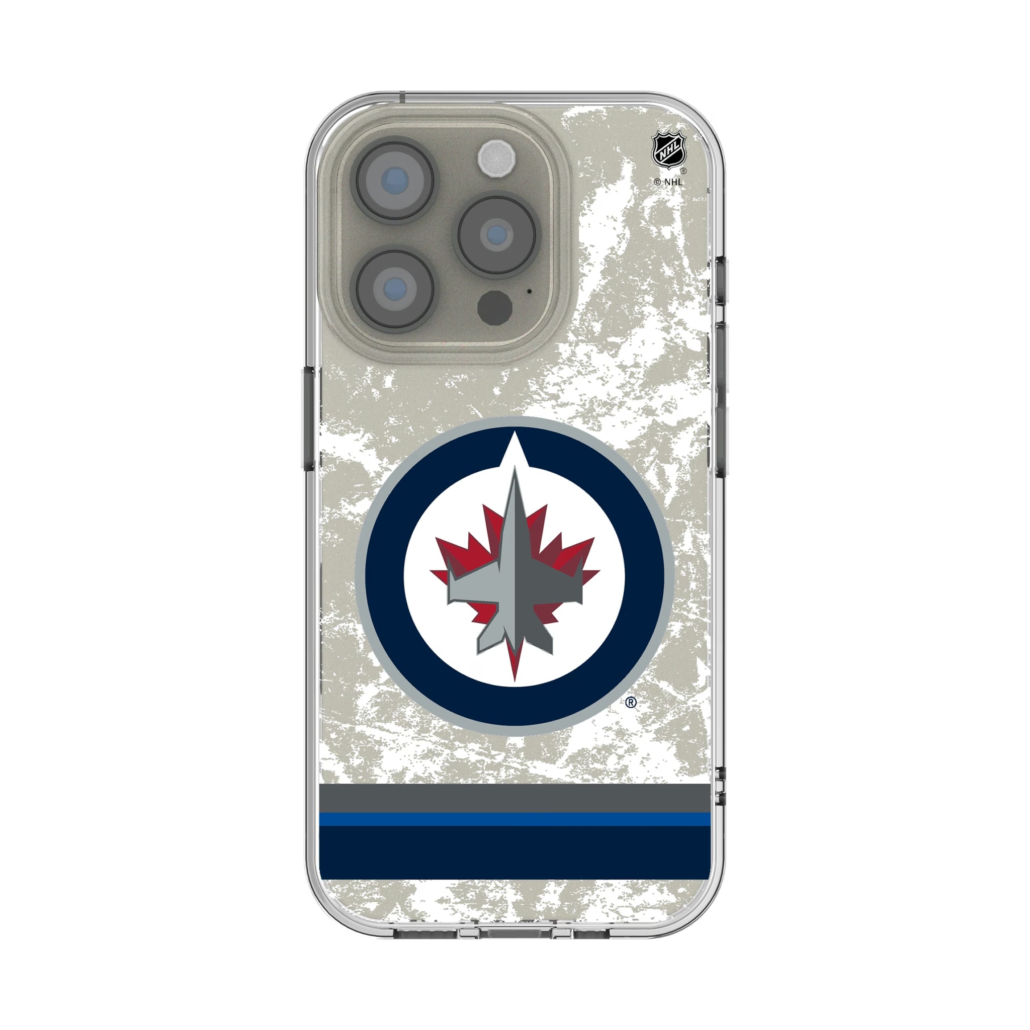 Winnipeg Jets Ice Stripe iPhone Clear Phone Case for Apple iPhone