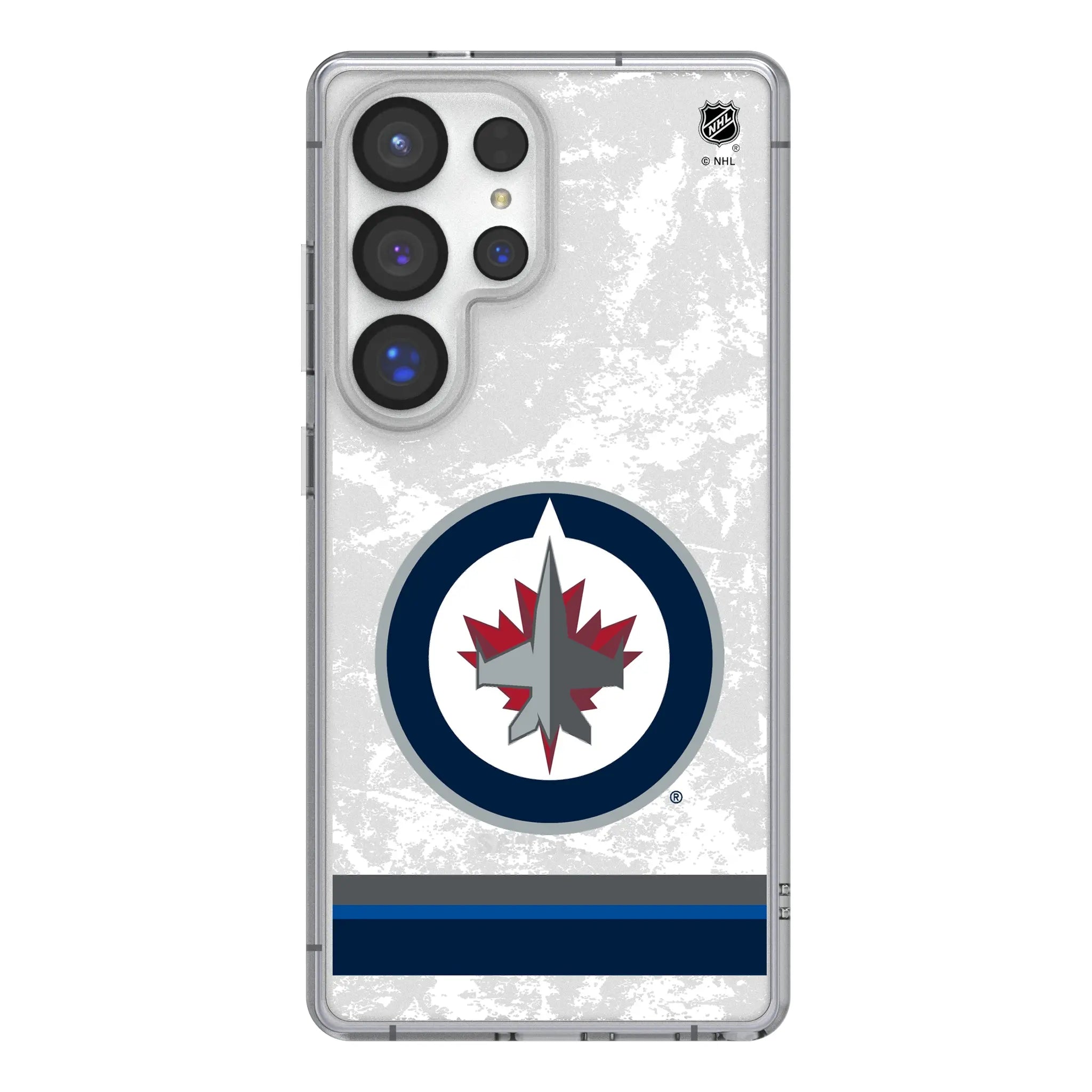Winnipeg Jets Ice Stripe Galaxy Clear Phone Case for Samsung Galaxy#Device_Galaxy S25 Ultra