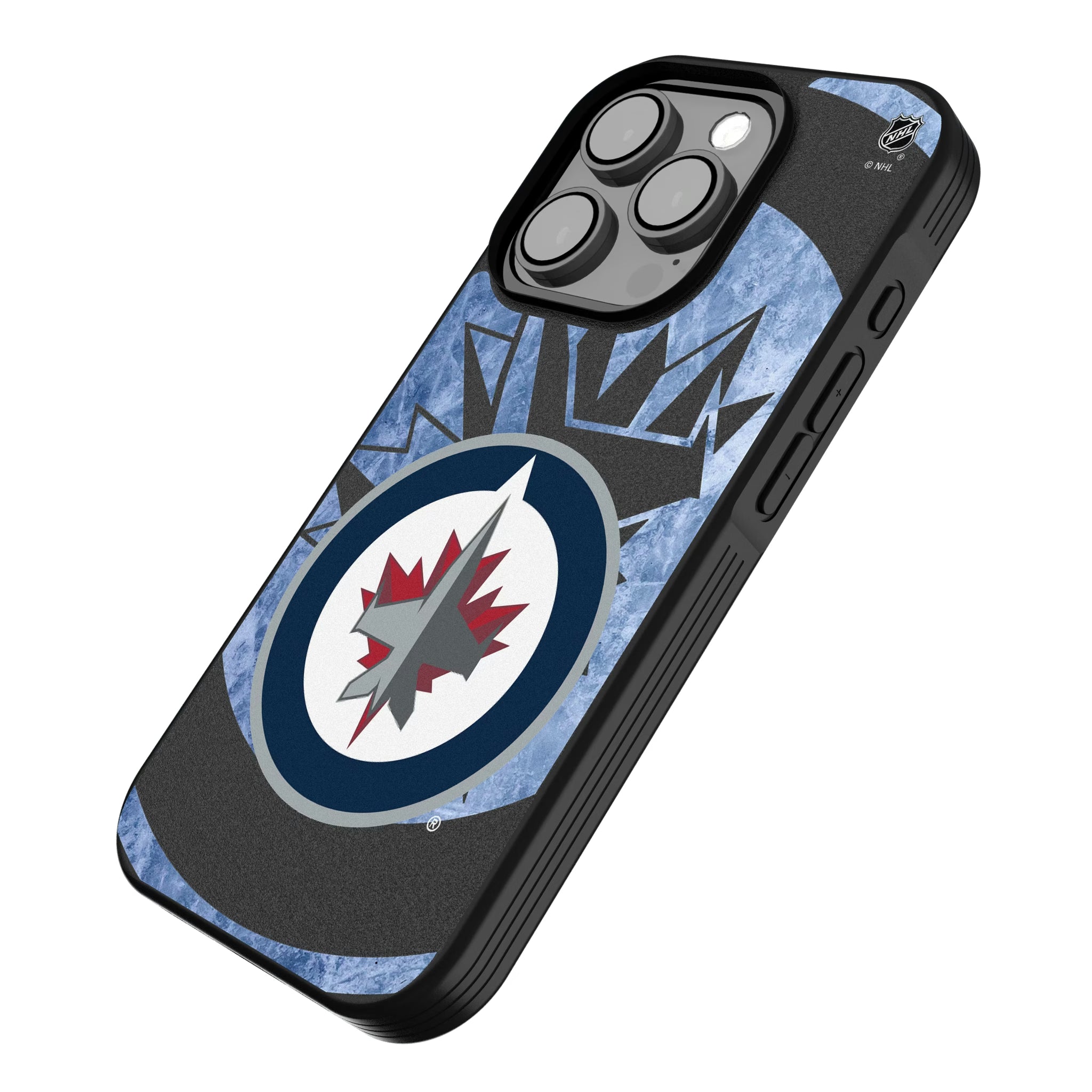 Winnipeg Jets Ice Tilt iPhone Bump Phone Case for Apple iPhone - Isometric View