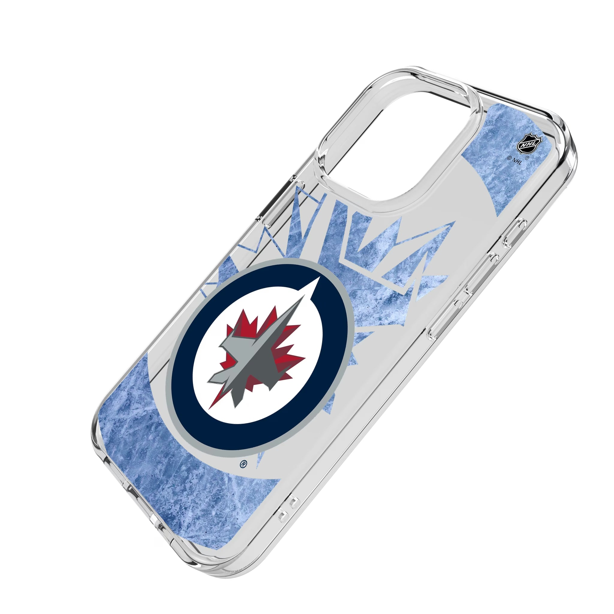 Winnipeg Jets Ice Tilt iPhone Clear Phone Case for Apple iPhone - Isometric View