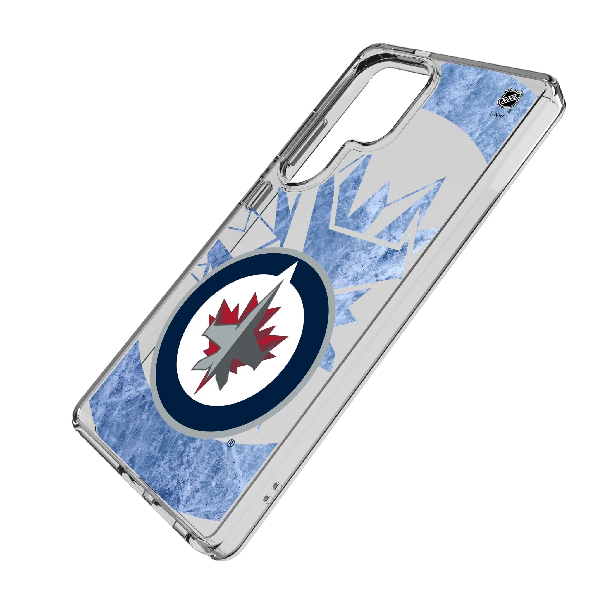 Winnipeg Jets Ice Tilt Galaxy Clear Phone Case for Samsung Galaxy - Isometric View
