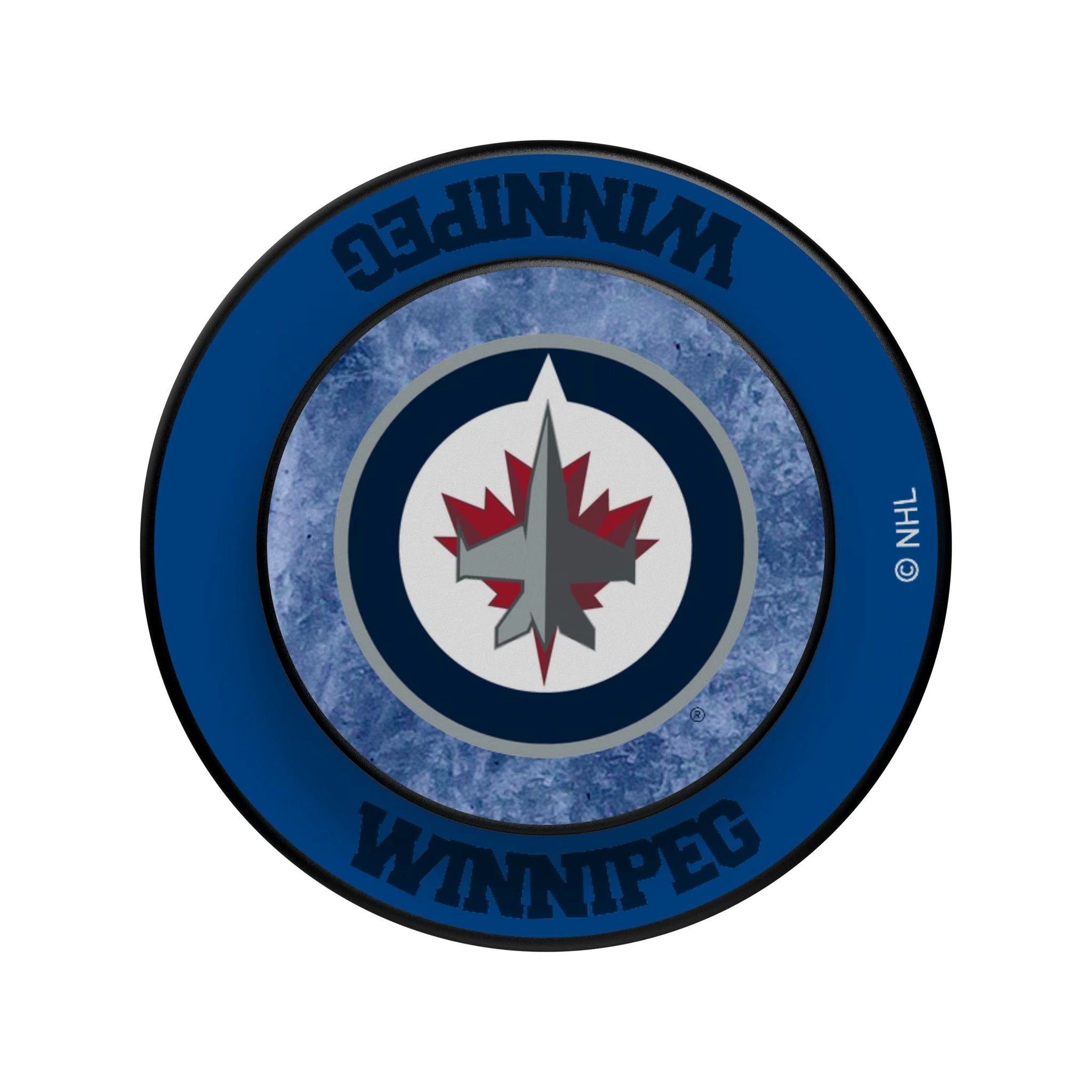 Winnipeg Jets Ice Wordmark Popsockets Round Magnetic