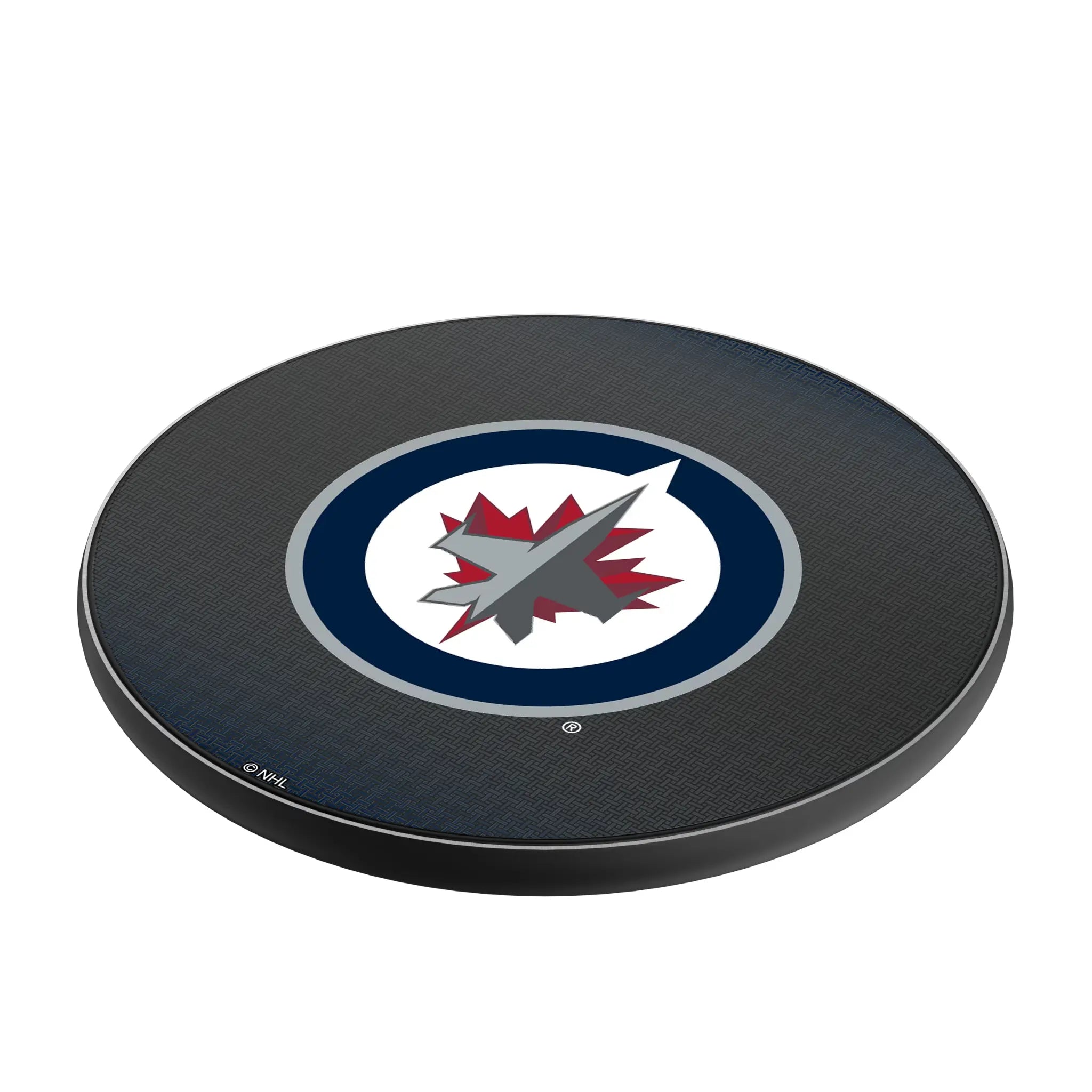 Winnipeg Jets Linen 15-Watt Wireless Charger - Isometric View