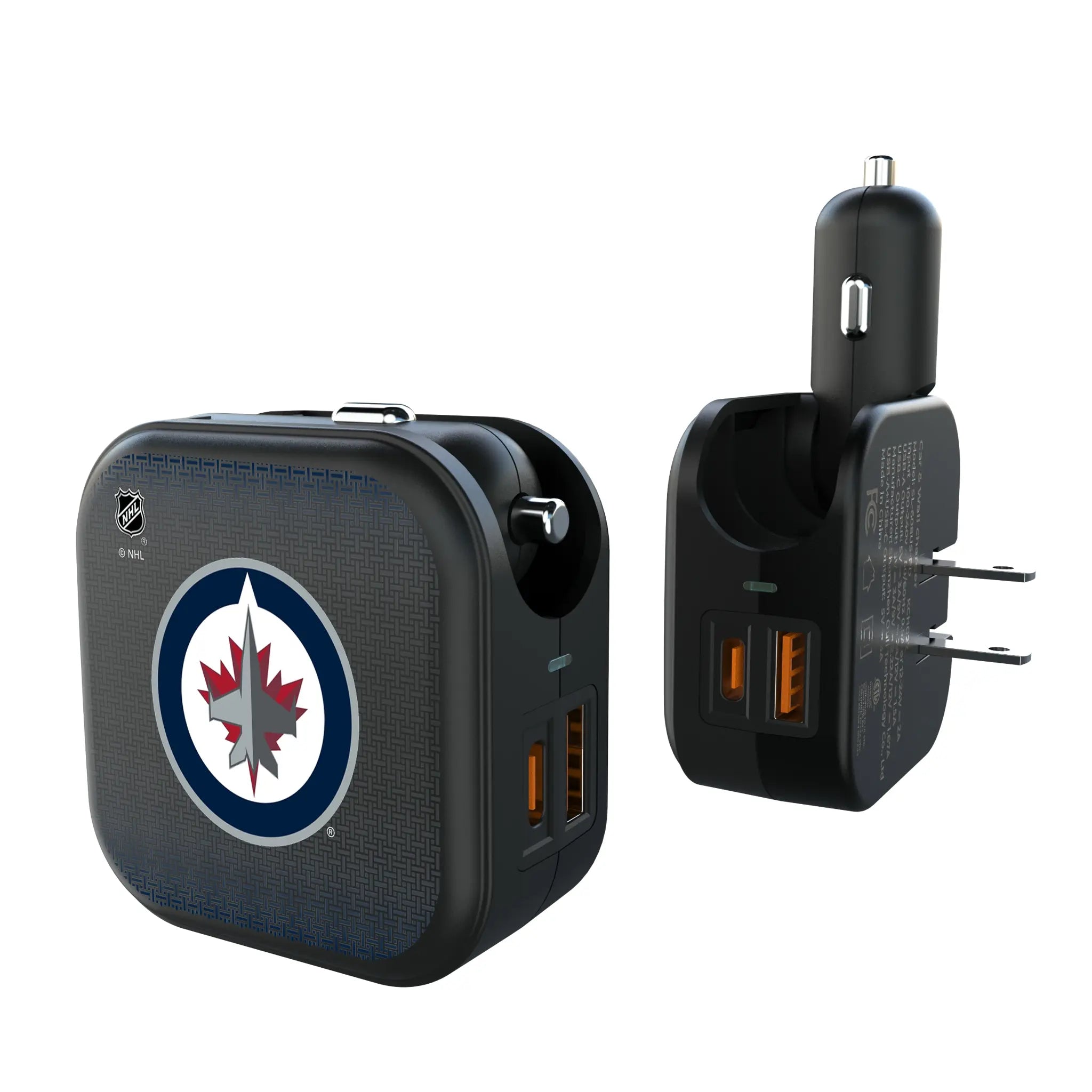 Winnipeg Jets Linen 2 in 1 USB A/C Charger