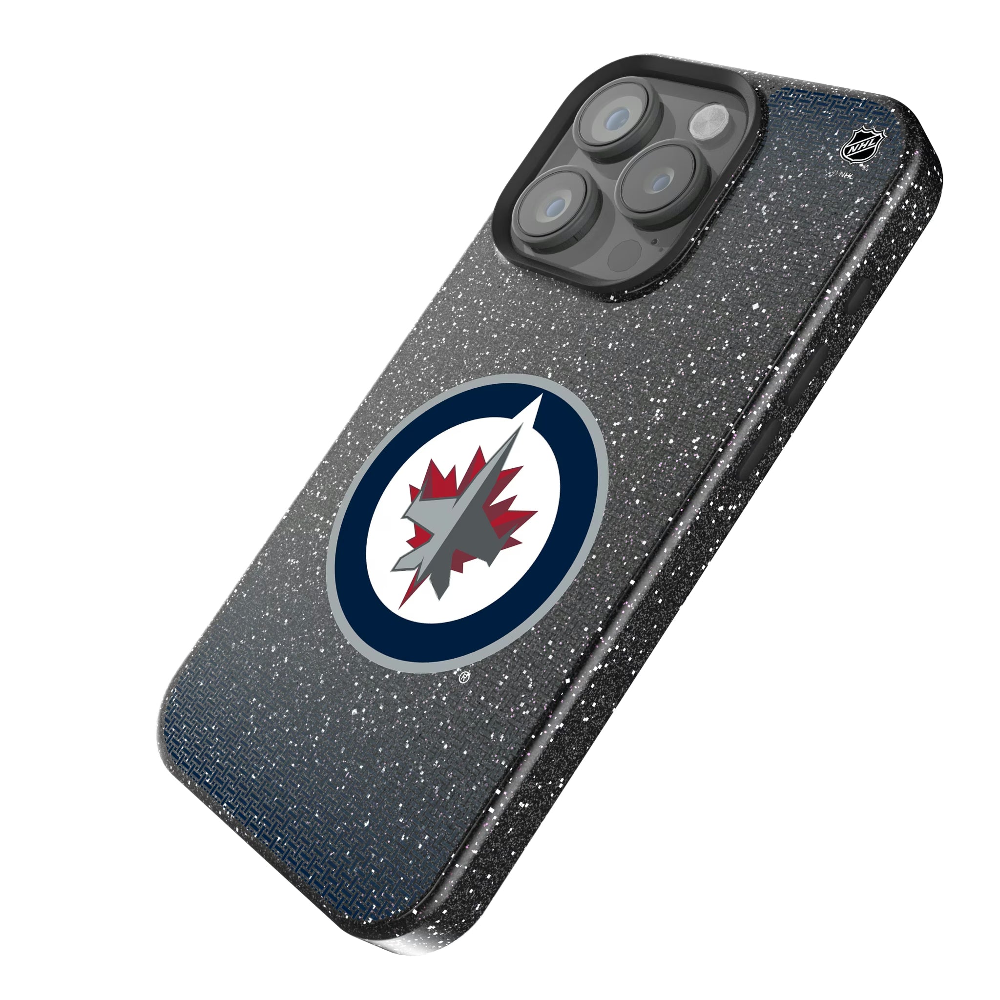 Winnipeg Jets Linen iPhone Bling Phone Case for Apple iPhone - Isometric View