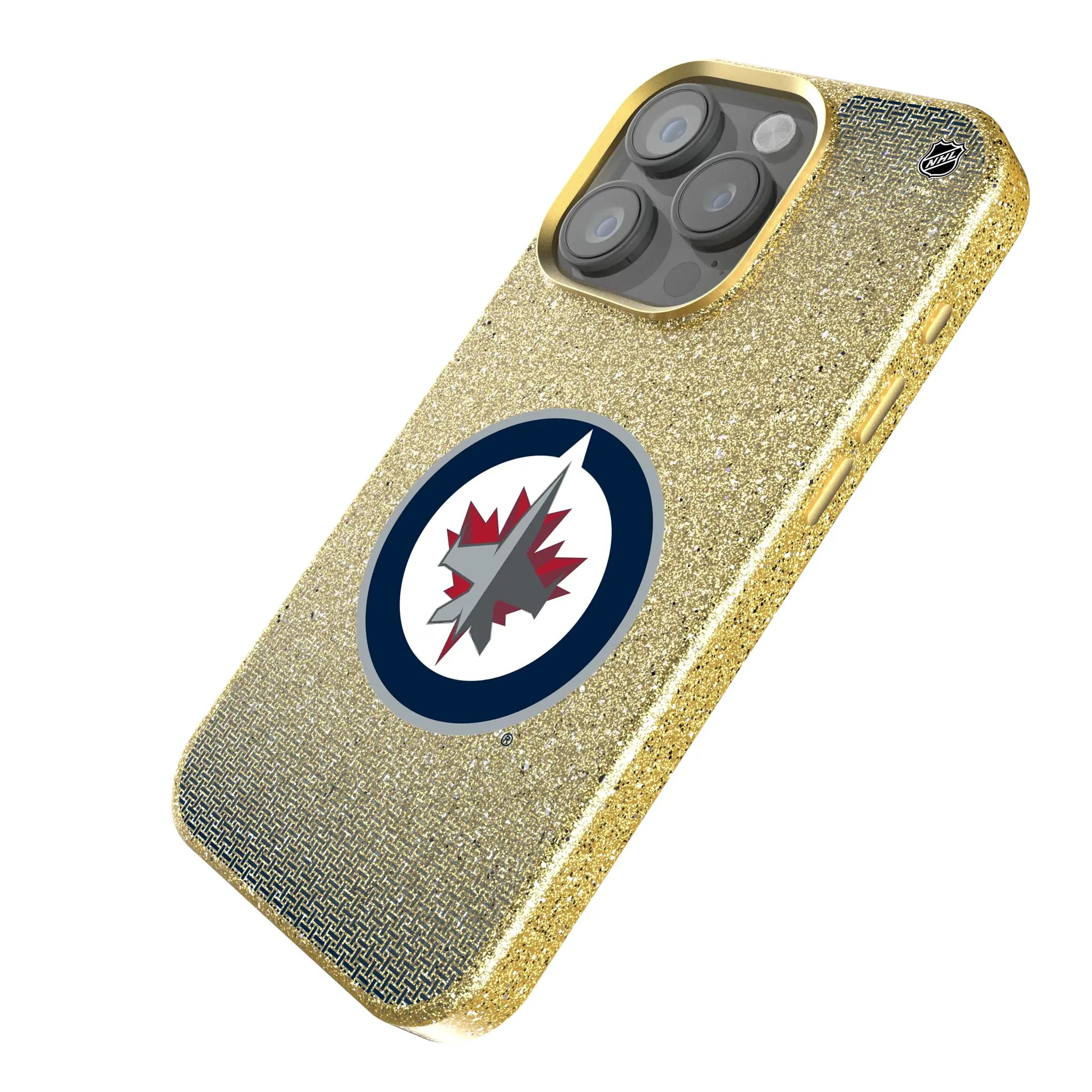 Winnipeg Jets Linen iPhone Bling Phone Case for Apple iPhone - Isometric View