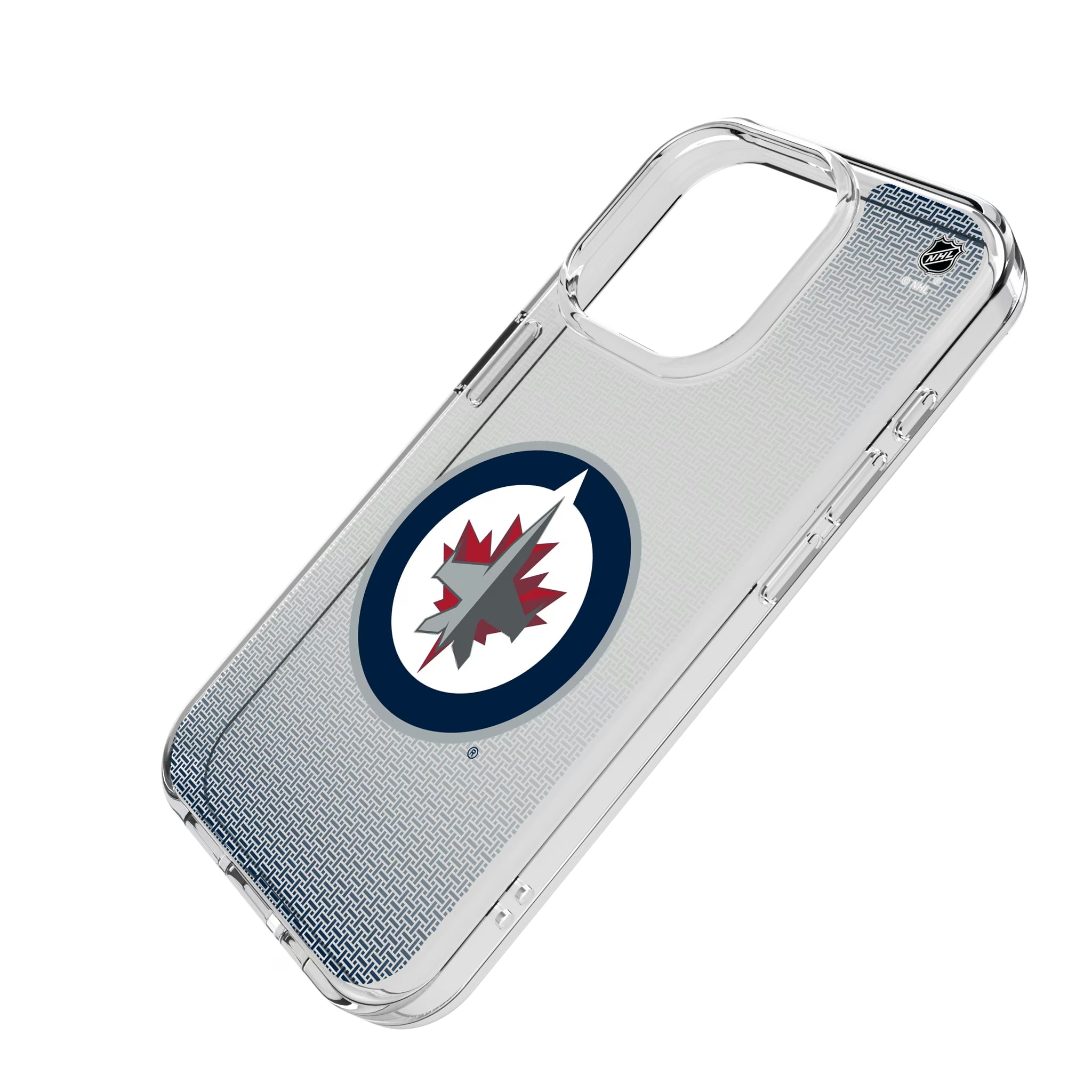 Winnipeg Jets Linen iPhone Clear Phone Case for Apple iPhone - Isometric View