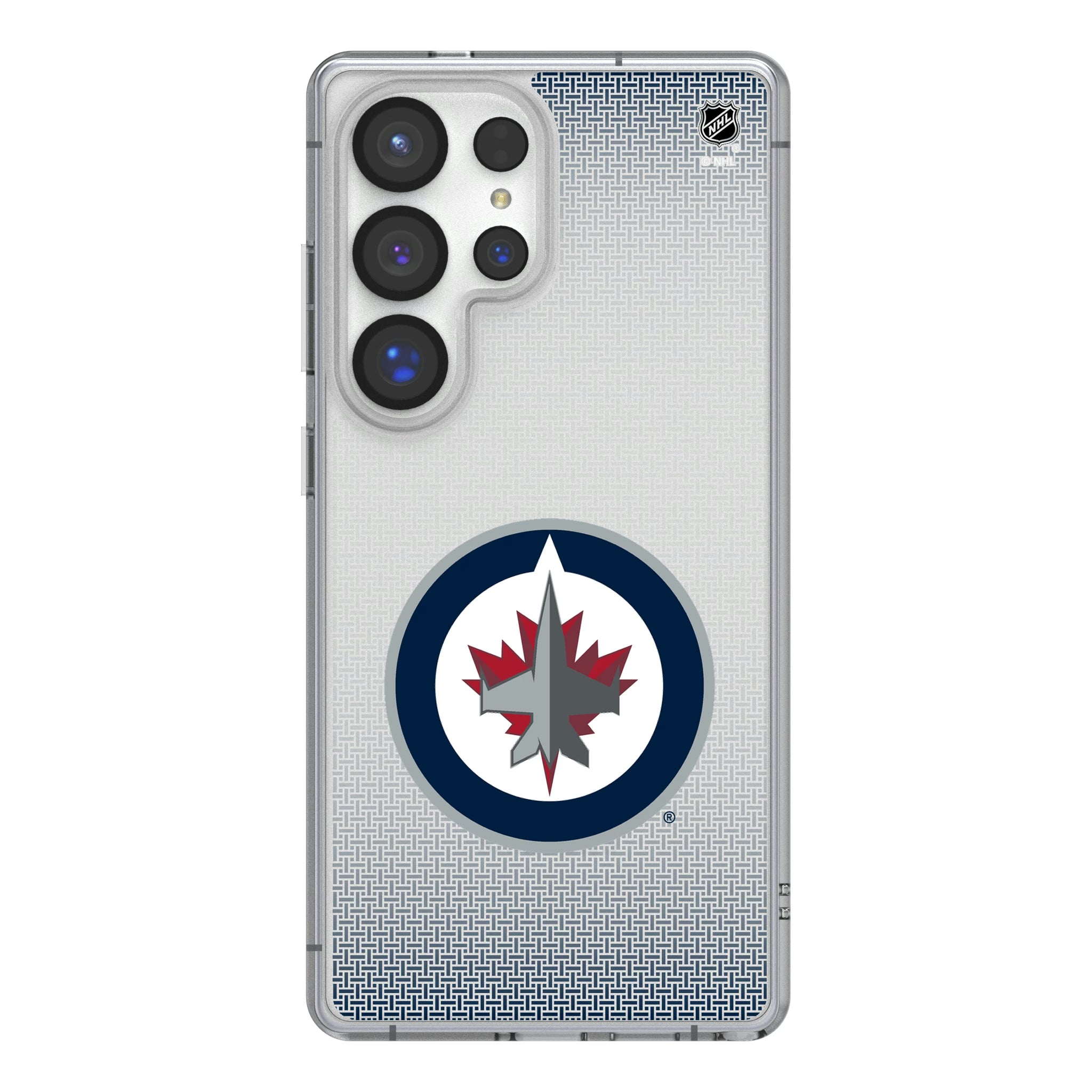 Winnipeg Jets Linen Galaxy Clear Phone Case for Samsung Galaxy