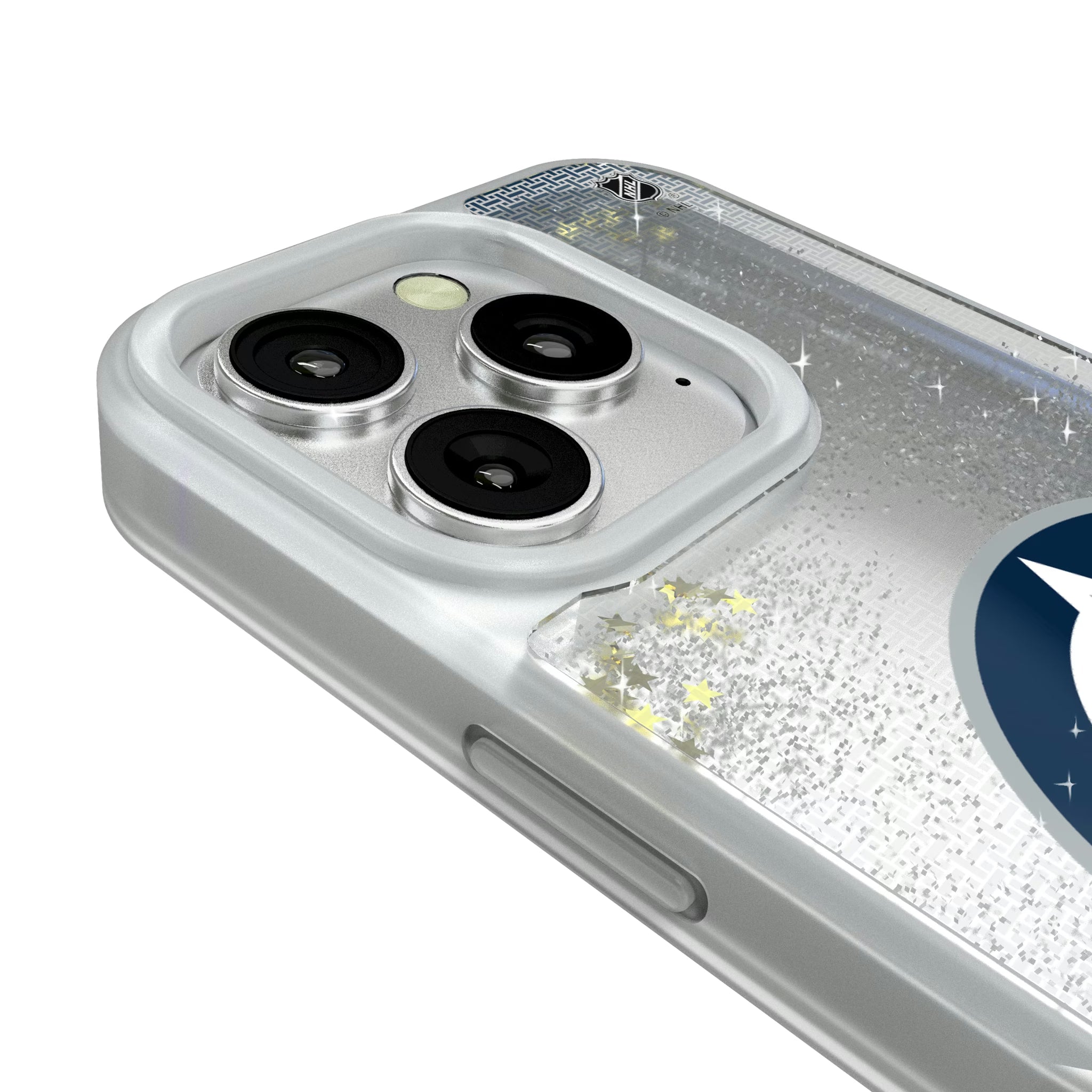 Winnipeg Jets Linen iPhone Glitter Phone Case for Apple iPhone - Detail#Device_iPhone 16 Pro