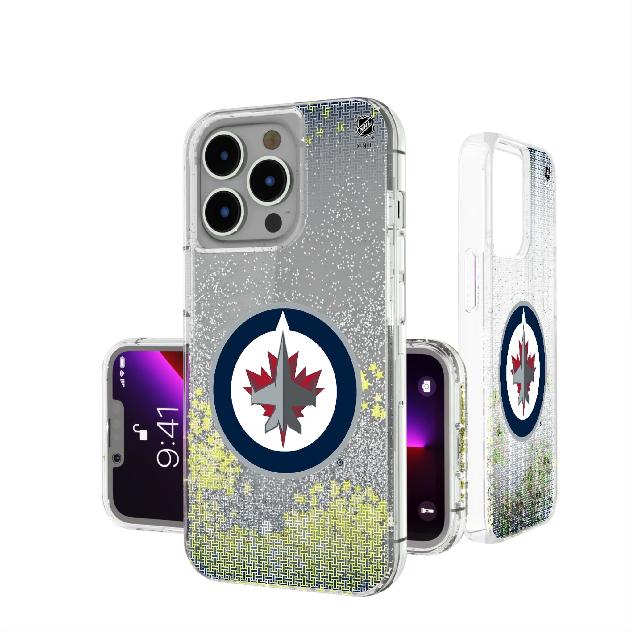 Winnipeg Jets Linen iPhone Glitter Phone Case for Apple iPhone