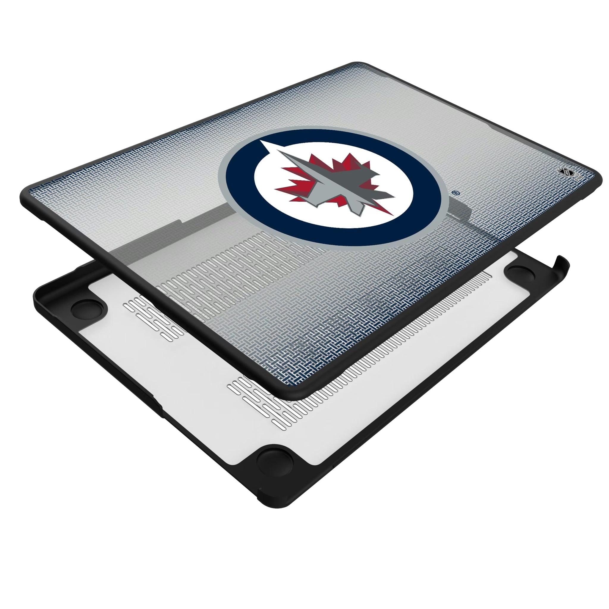 Winnipeg Jets Linen MacBook Laptop Case for Apple MacBook - Isometric View#Device_MacBook Pro (14-inch, 2021) / MacBook Pro (14-inch, 2023) / MacBook Pro (14-inch, 2024)