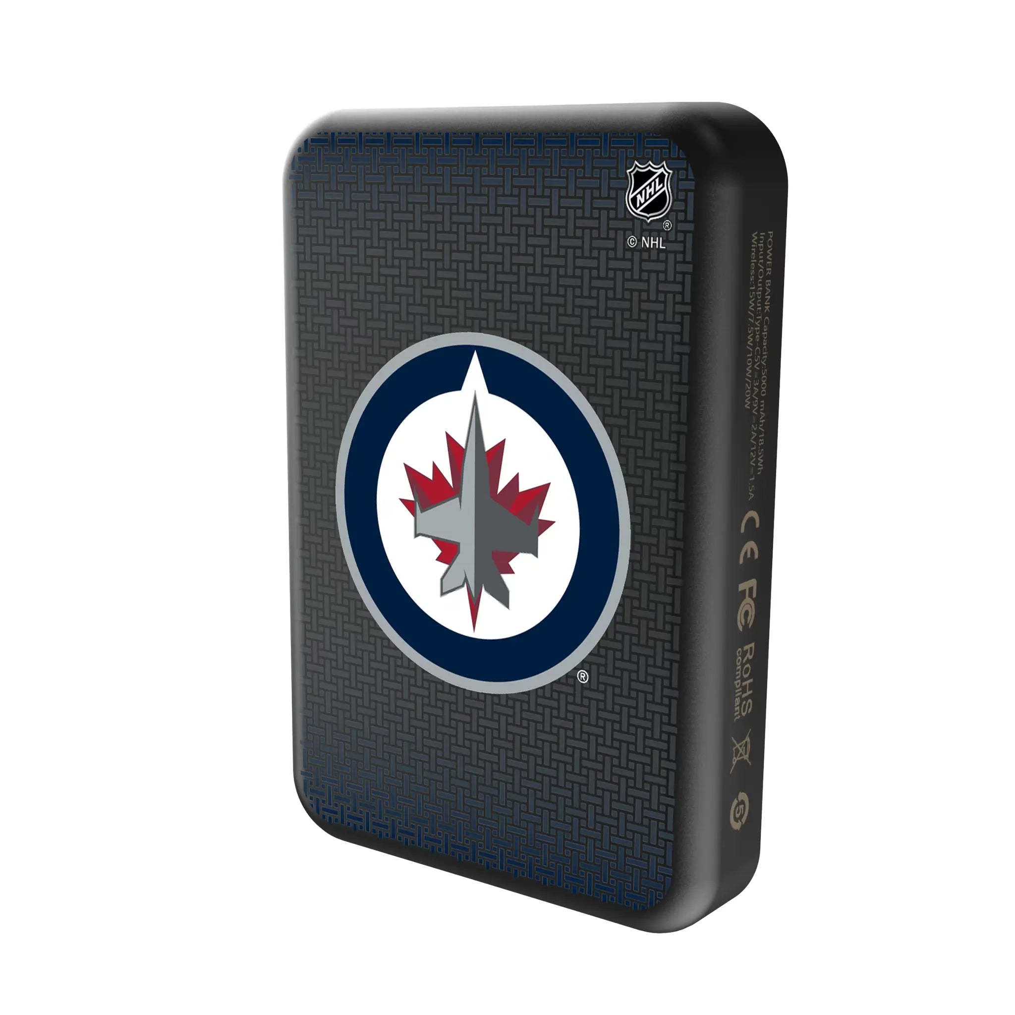 Winnipeg Jets Linen Wireless Mag Power Bank