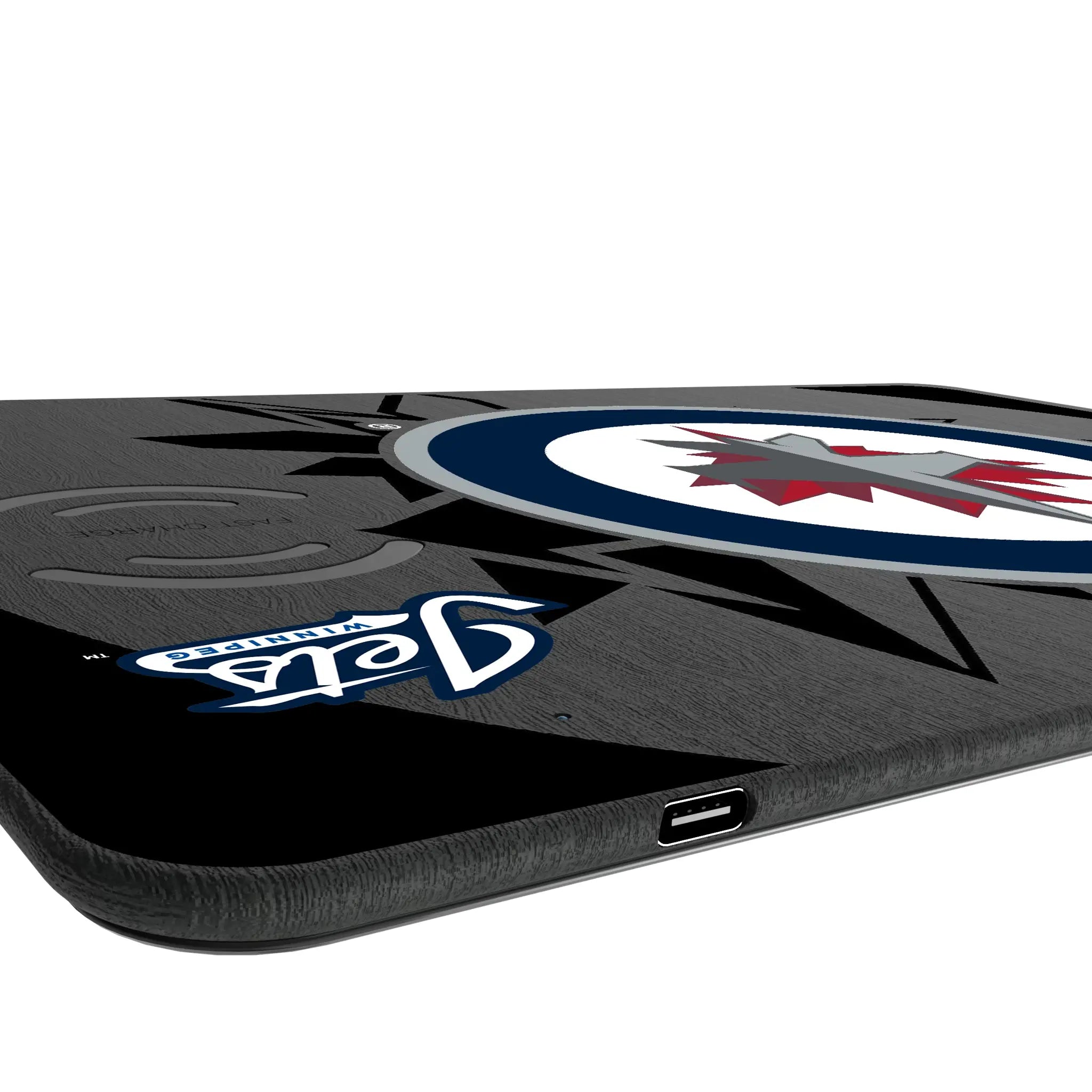 Winnipeg Jets Monocolor Tilt 15-Watt Wireless Charger and Mouse Pad