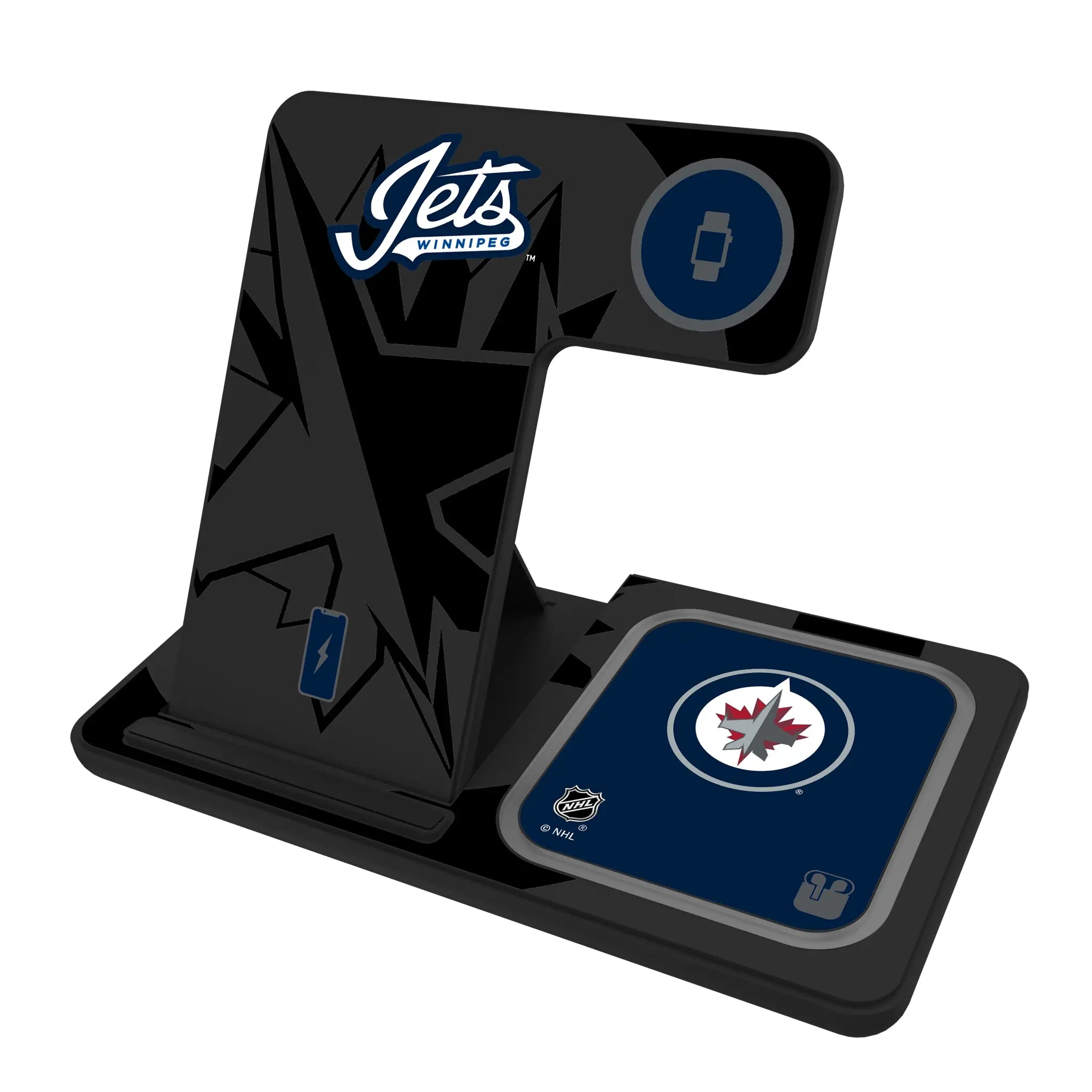 Winnipeg Jets Monocolor Tilt 3 in 1 Charging Station