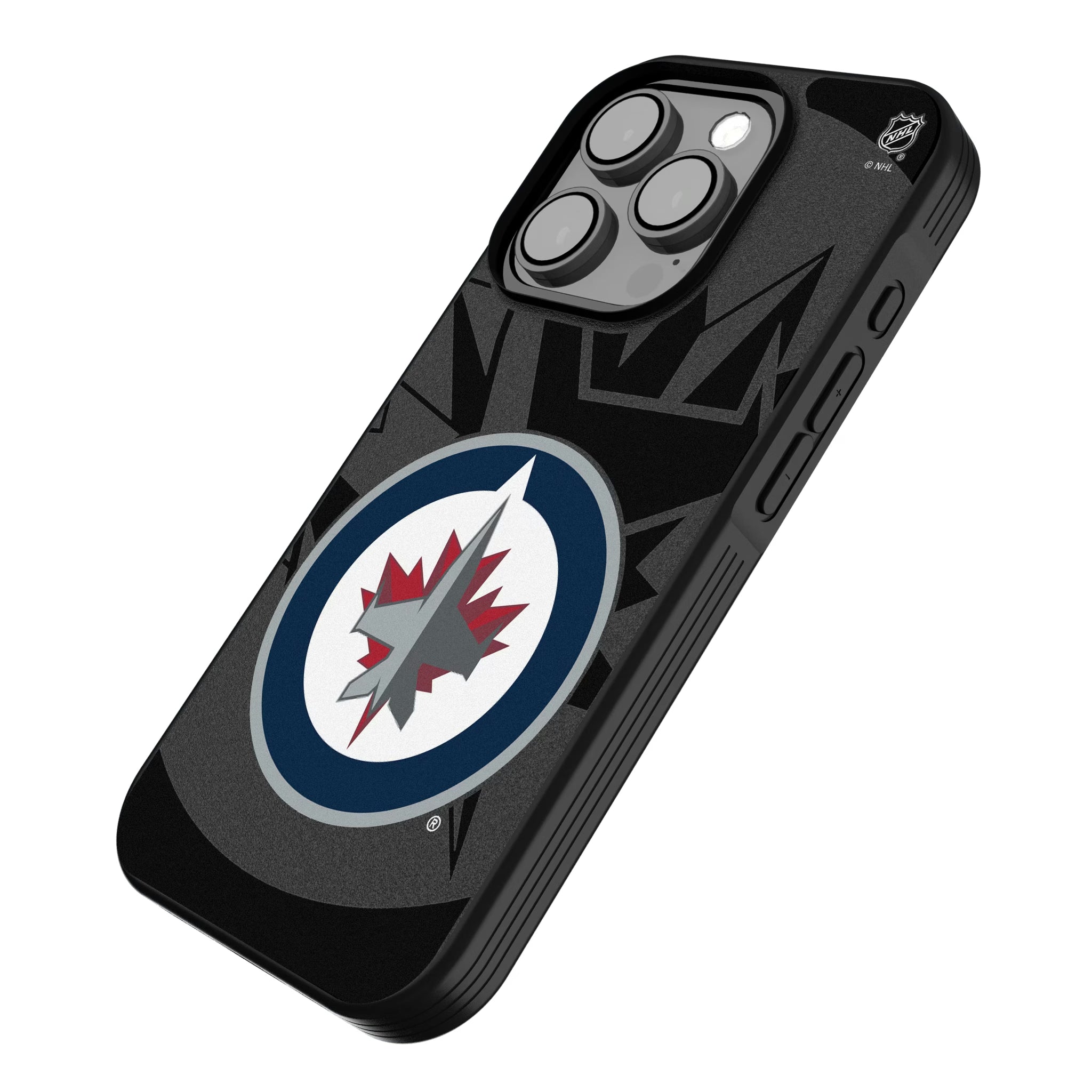 Winnipeg Jets Monocolor Tilt iPhone Bump Phone Case for Apple iPhone - Isometric View