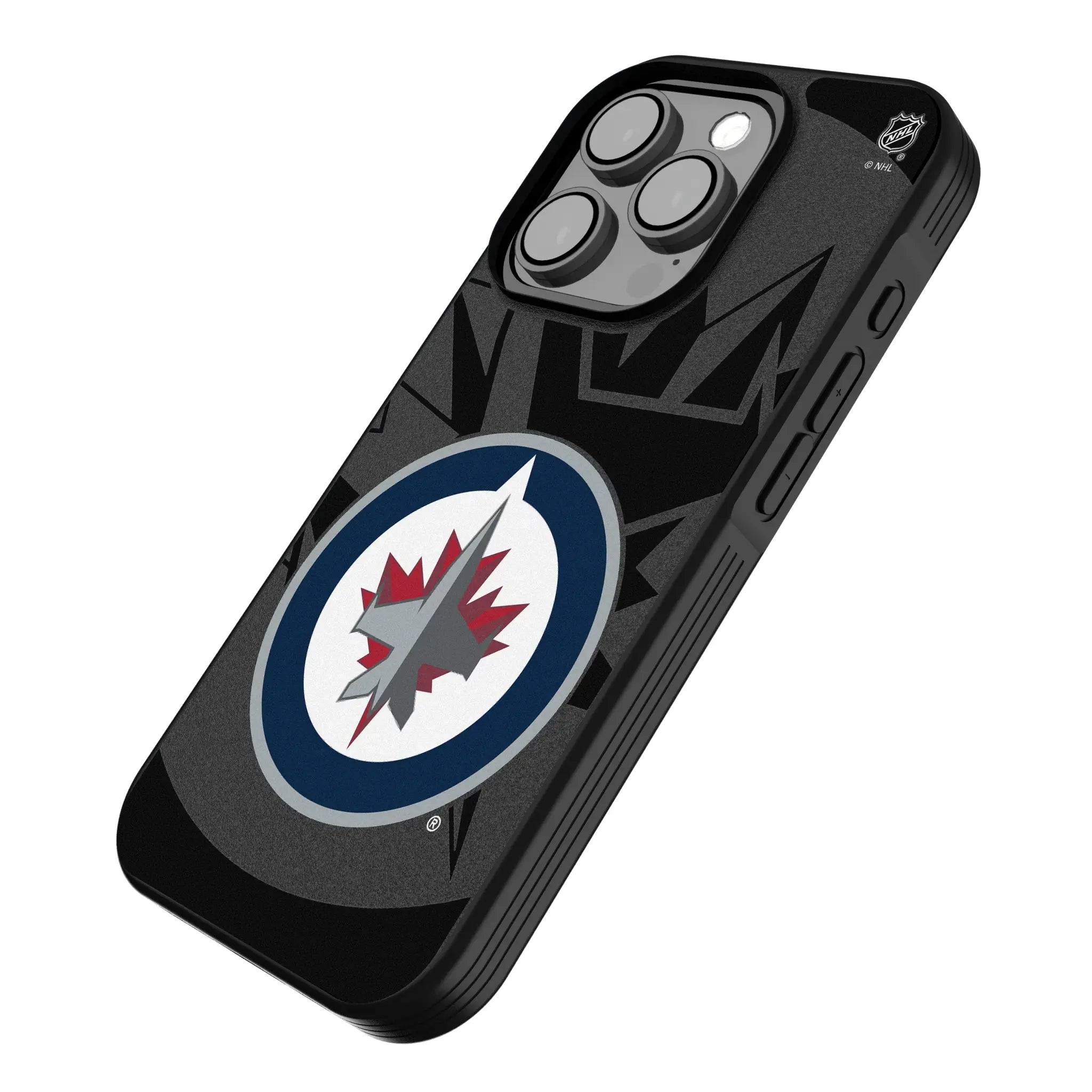 Winnipeg Jets Monocolor Tilt iPhone Bump Phone Case for Apple iPhone - Isometric View