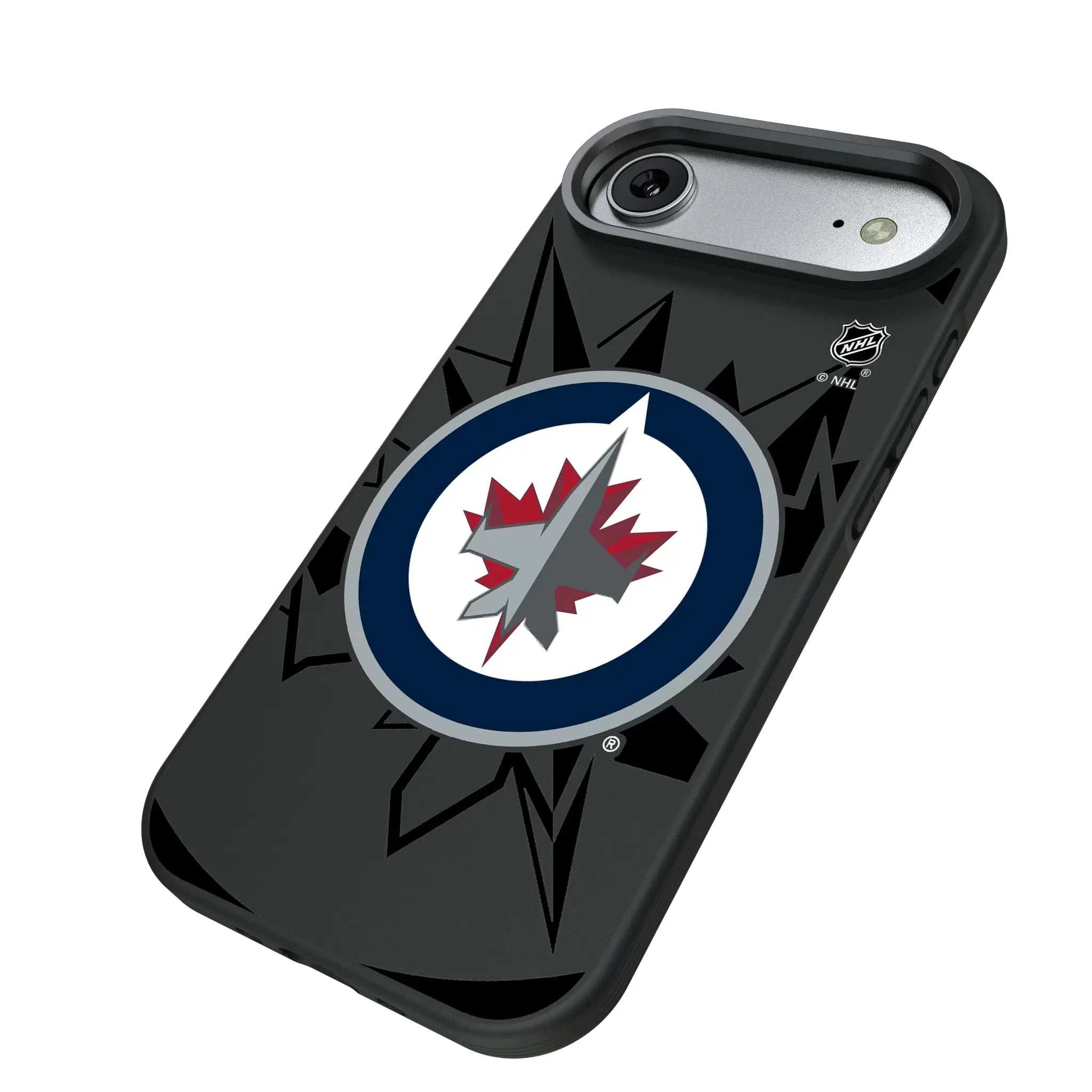 Winnipeg Jets Monocolor Tilt iPhone Bump Phone Case for Apple iPhone - Isometric View#Device_iPhone Air
