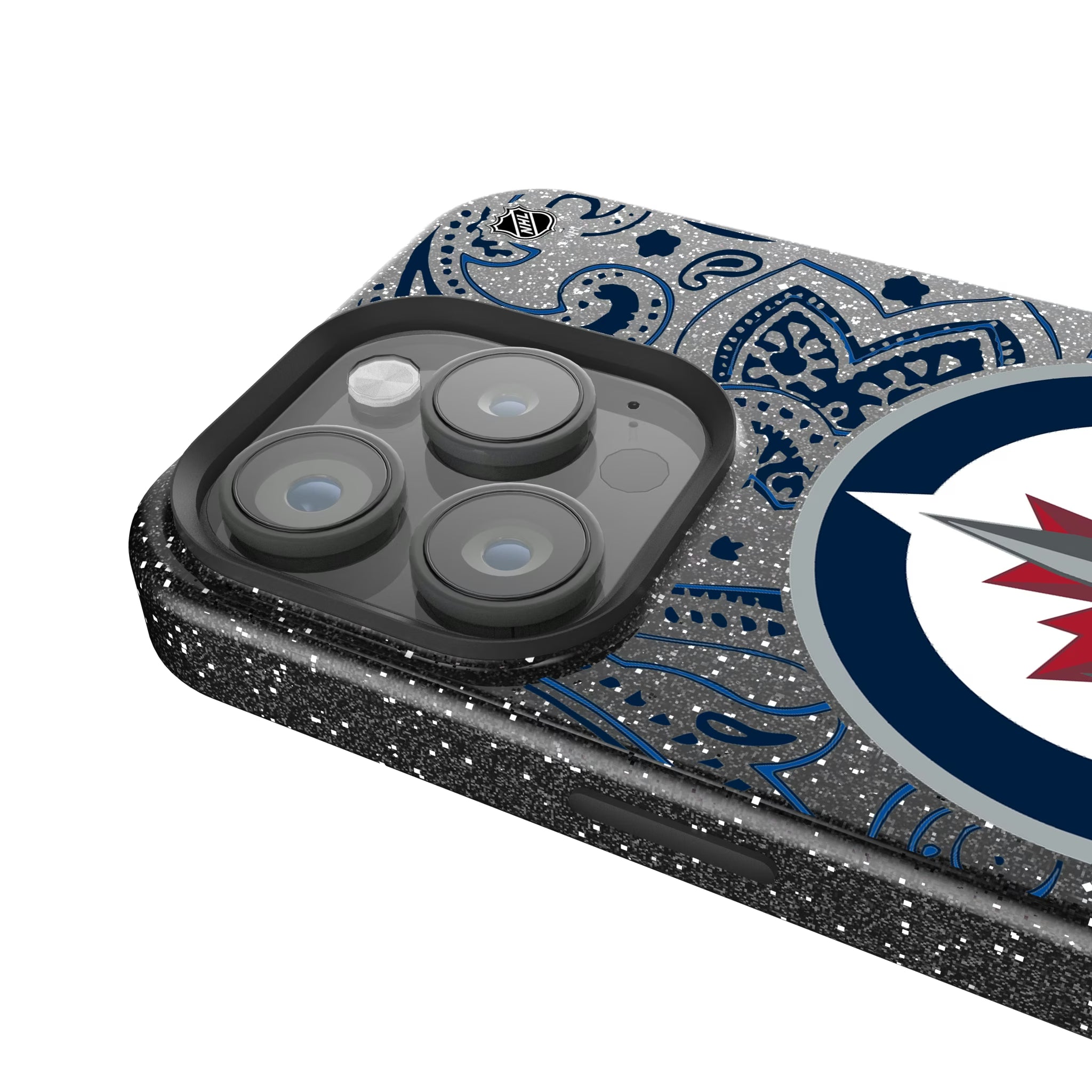 Winnipeg Jets Paisley iPhone Bling Phone Case for Apple iPhone - Detail