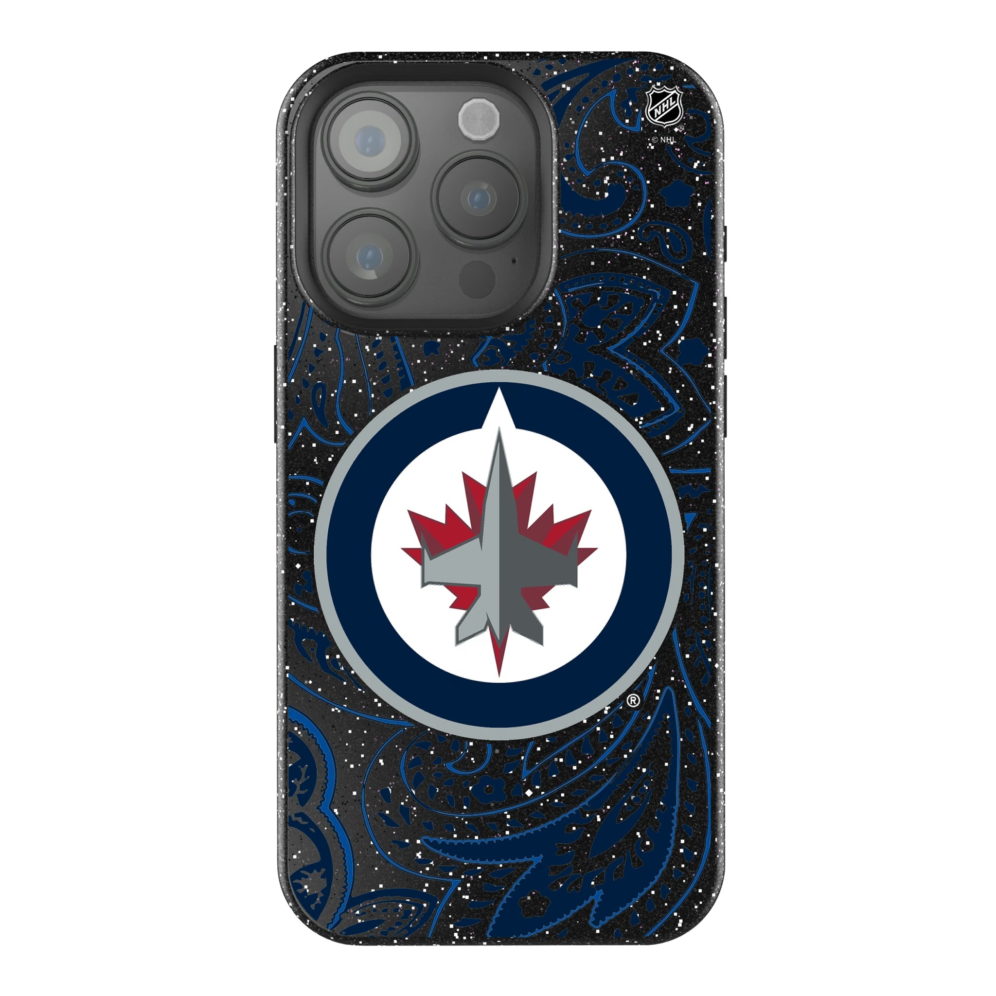 Winnipeg Jets Paisley iPhone Bling Phone Case for Apple iPhone