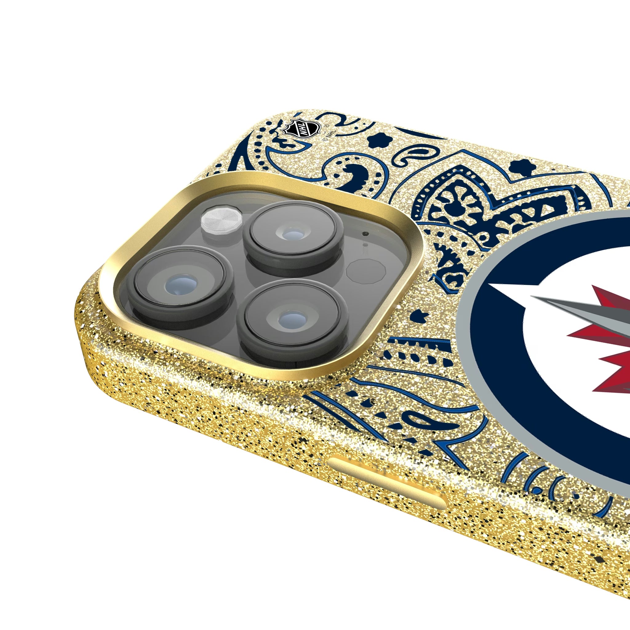 Winnipeg Jets Paisley iPhone Bling Phone Case for Apple iPhone - Detail