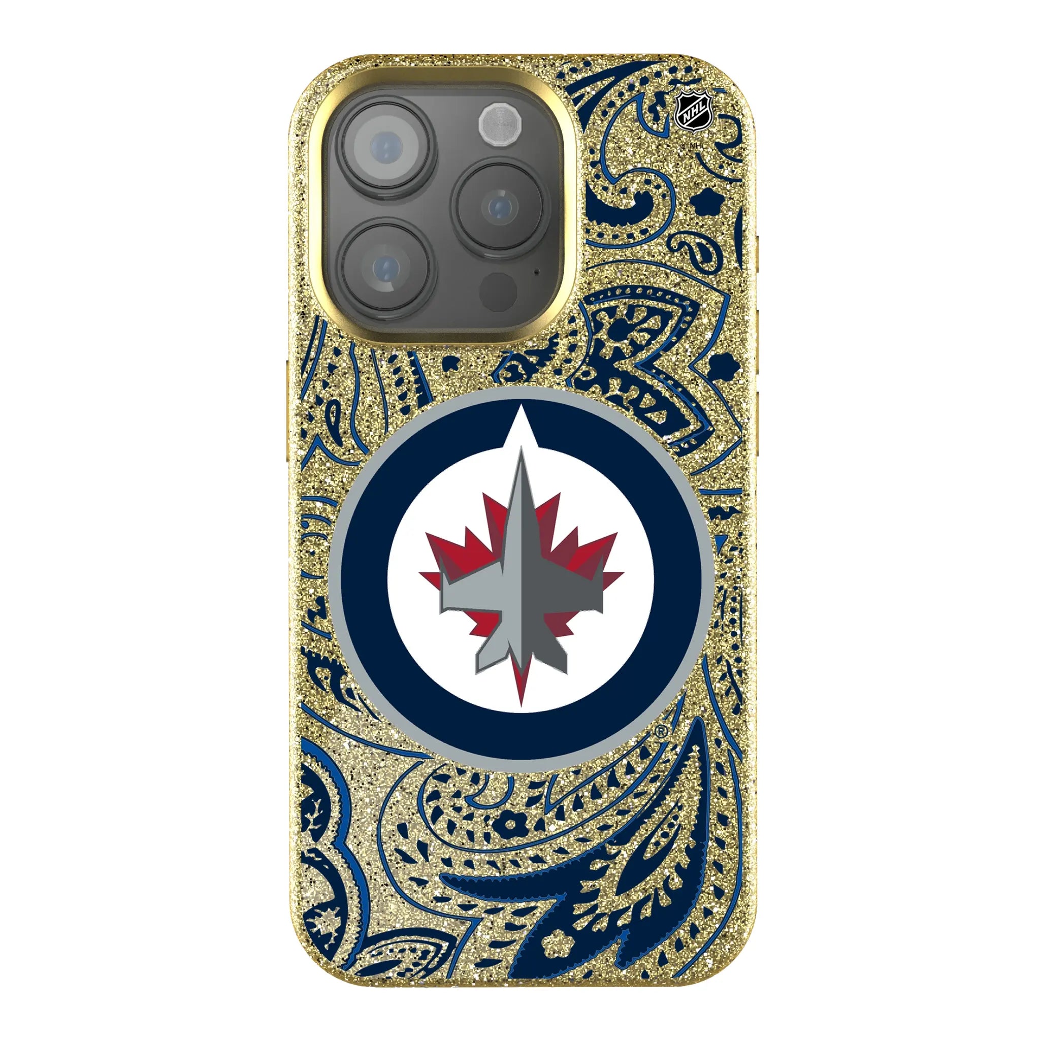 Winnipeg Jets Paisley iPhone Bling Phone Case for Apple iPhone