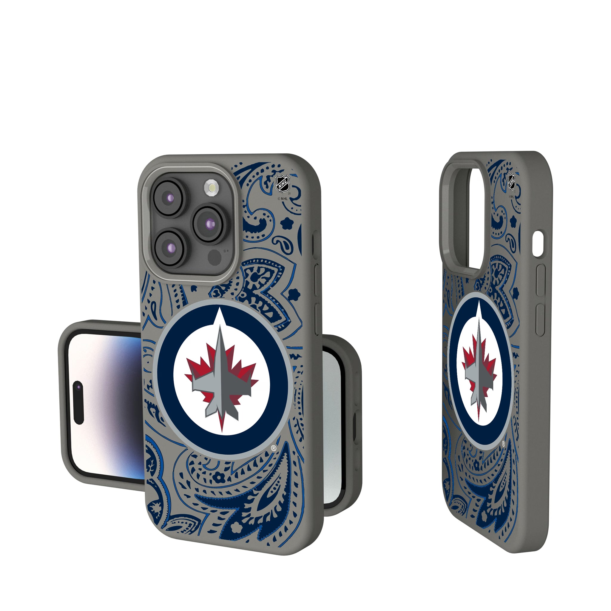 Winnipeg Jets Paisley iPhone Soft Touch Phone Case for Apple iPhone