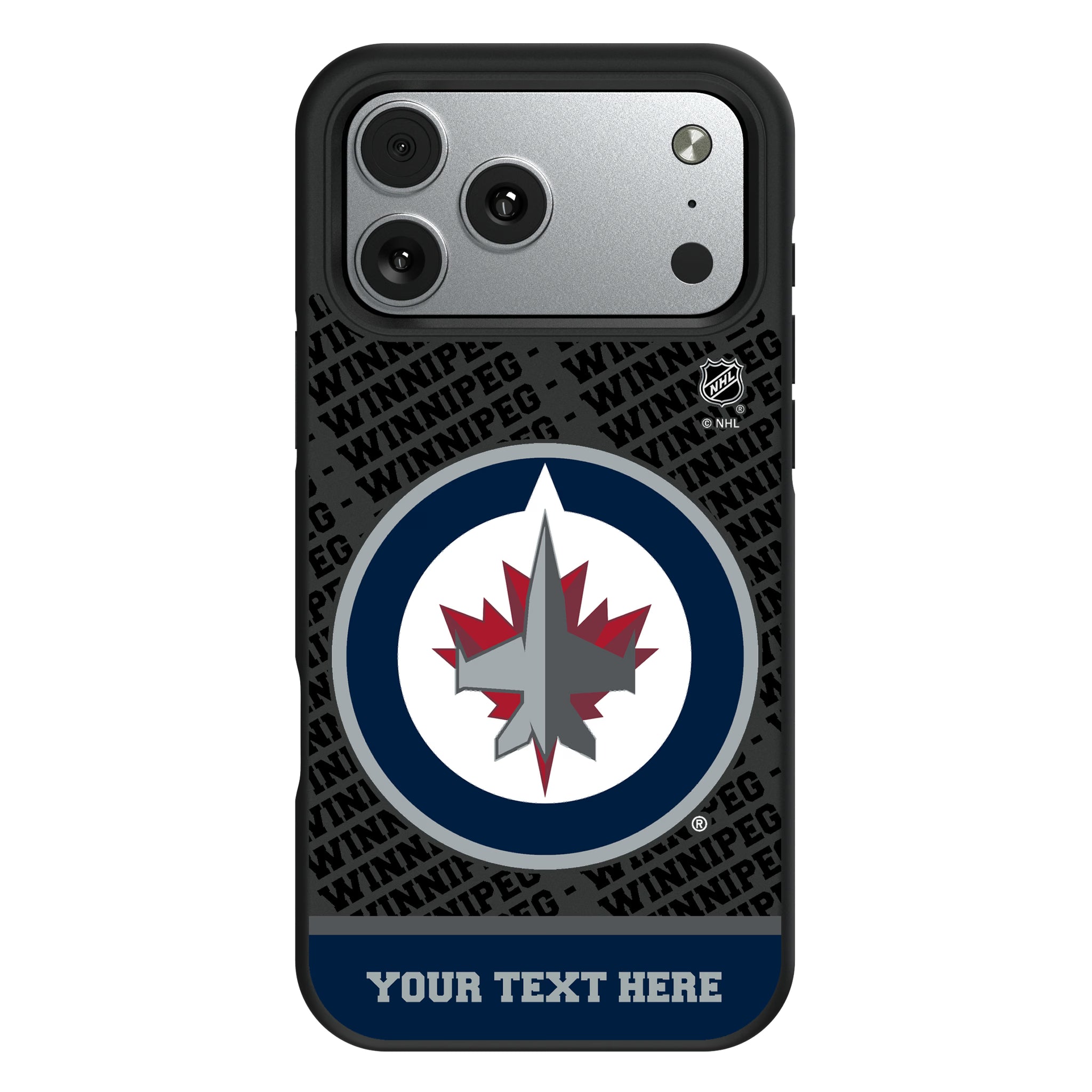 Winnipeg Jets Personalized EndZone Plus iPhone Bump Phone Case for Apple iPhone#Device_iPhone 17 Pro Max